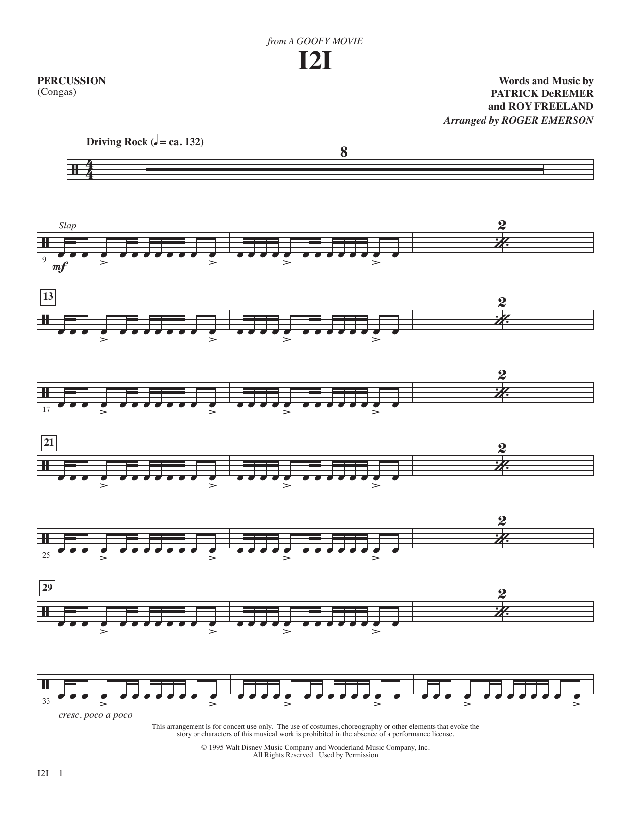 I2I (from A Goofy Movie) (arr. Roger Emerson) - Percussion I