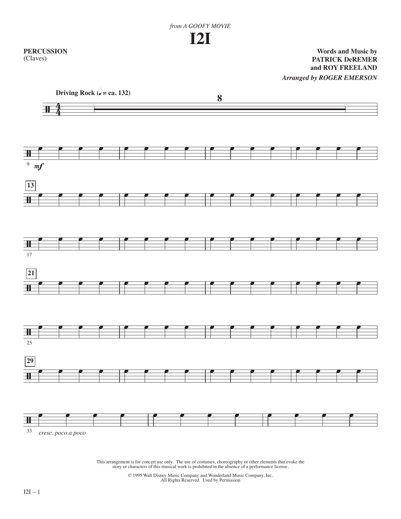 I2I (from A Goofy Movie) (arr. Roger Emerson) - Percussion II
