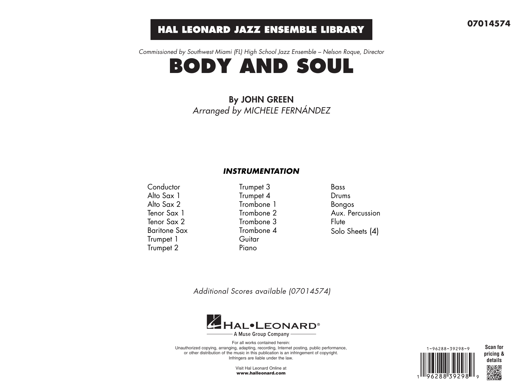 Body and Soul (arr. Michele Fernández)