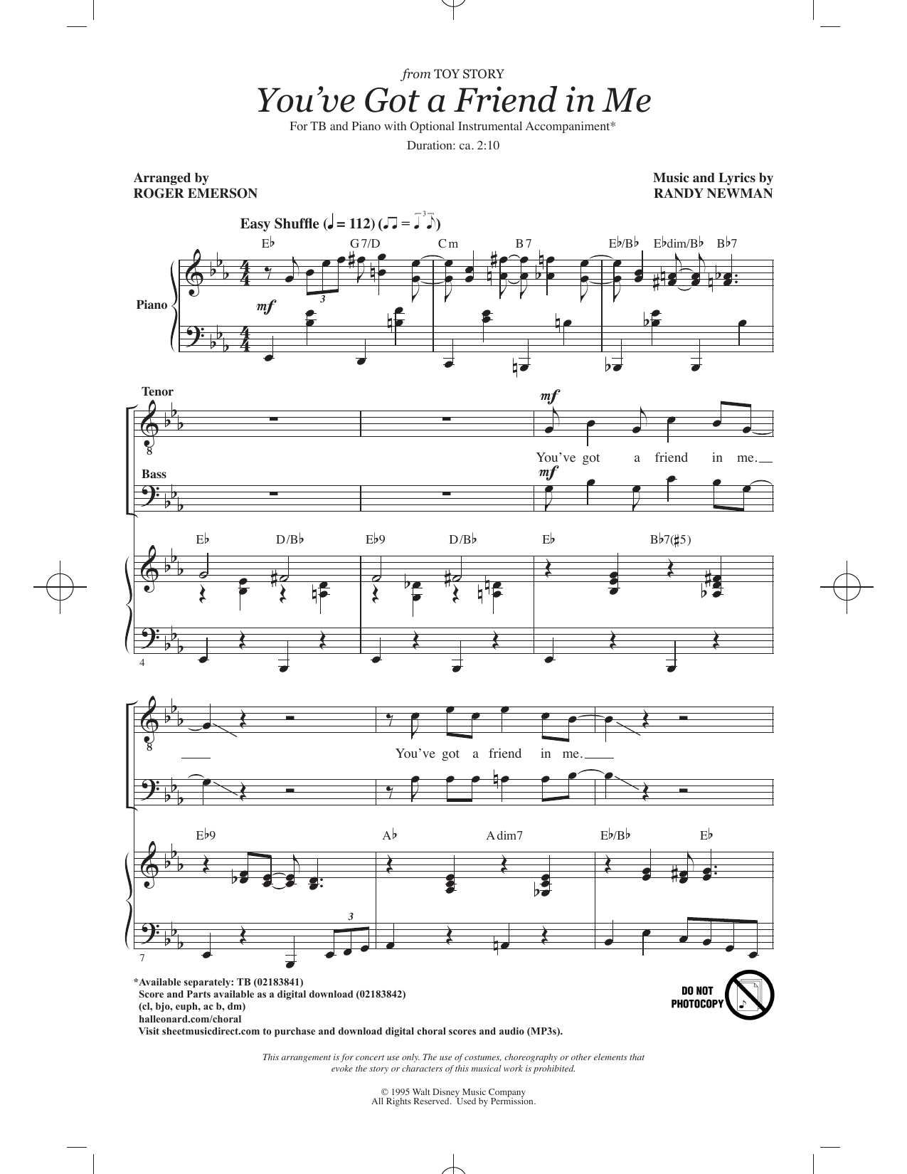You've Got A Friend In Me (arr. Roger Emerson)