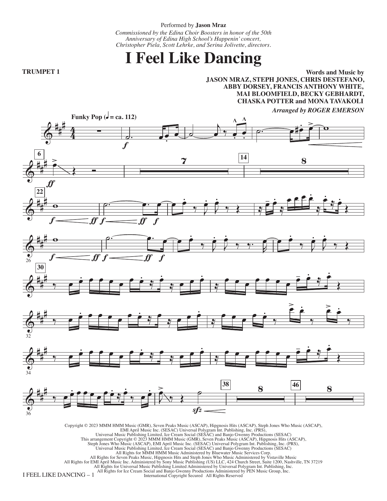 I Feel Like Dancing - Trumpet 1