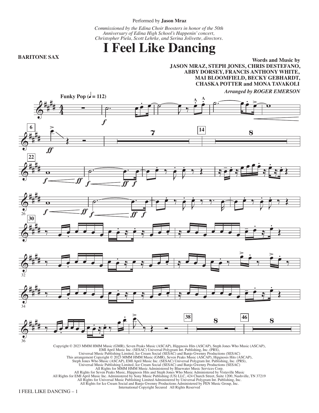 I Feel Like Dancing - Baritone Saxophone