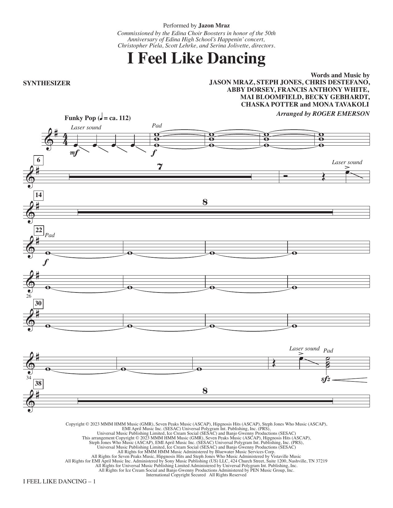 I Feel Like Dancing - Synthesizer