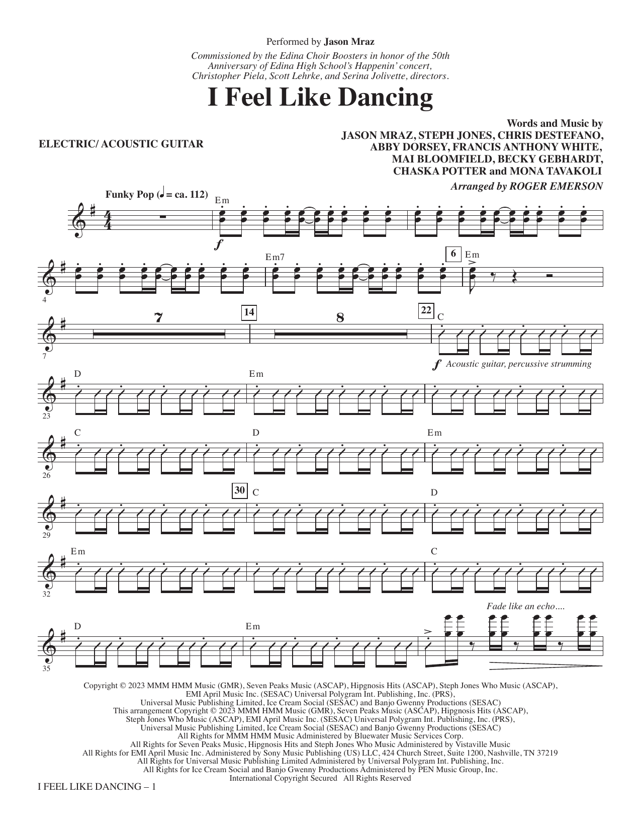 I Feel Like Dancing - Guitar