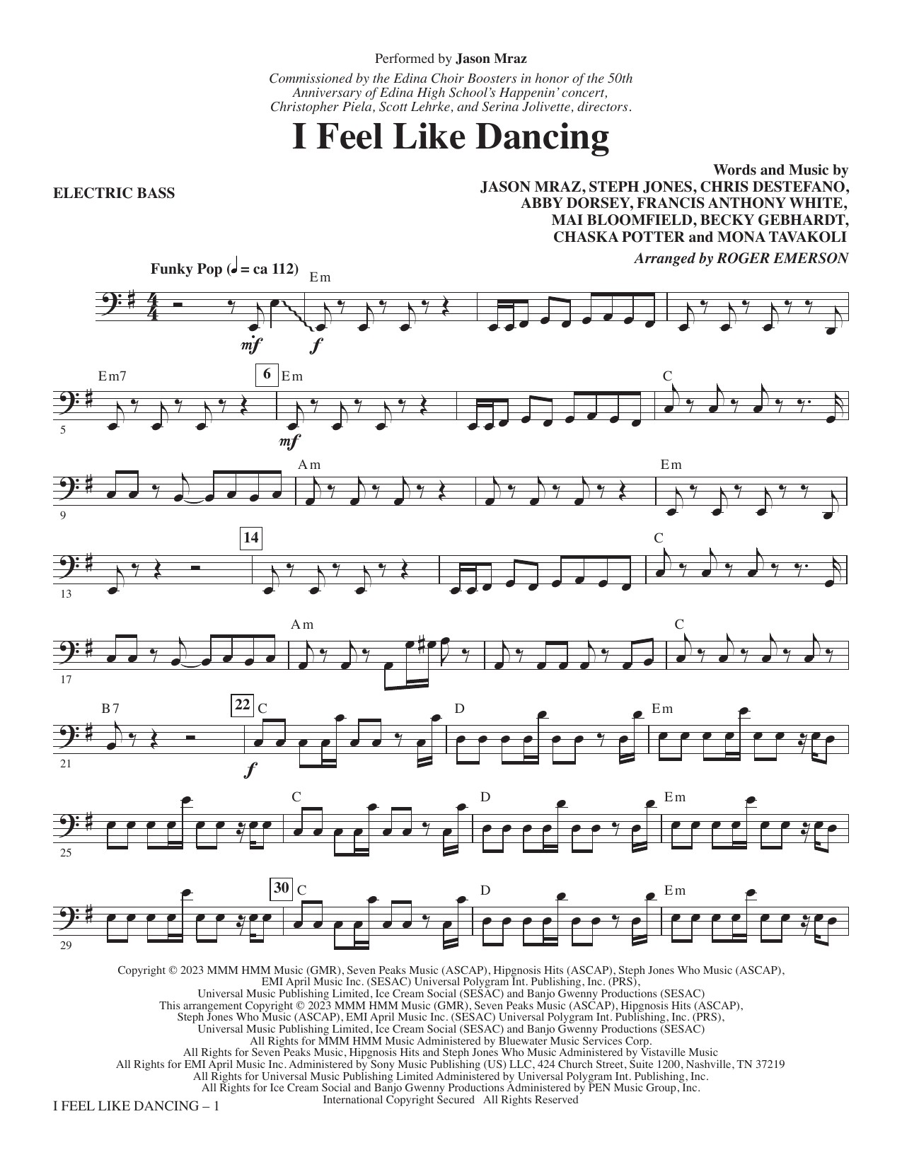 I Feel Like Dancing - Bass