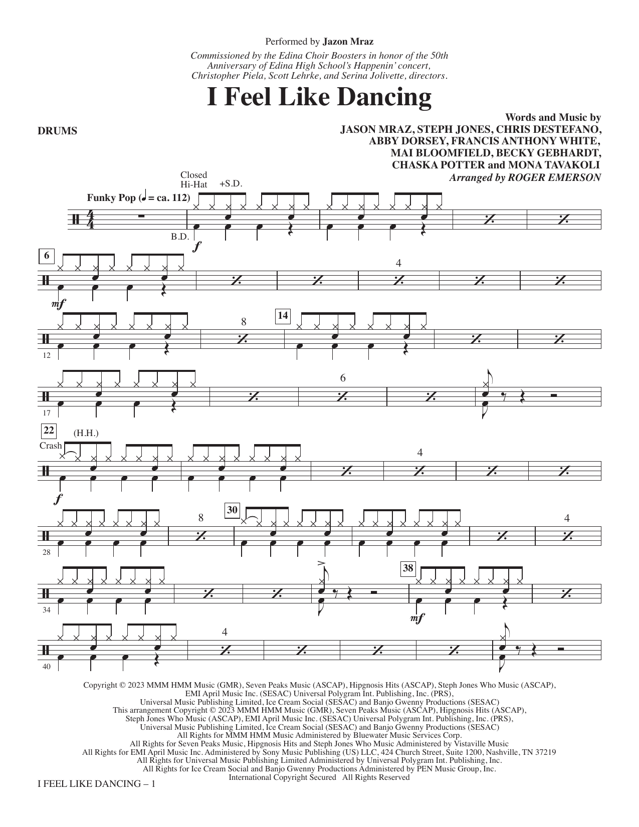 I Feel Like Dancing - Drums