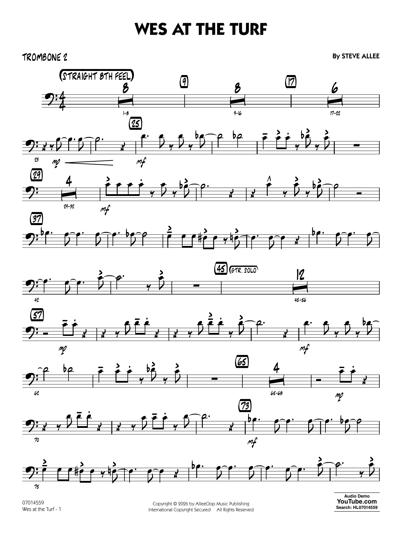 Wes At The Turf - Trombone 2