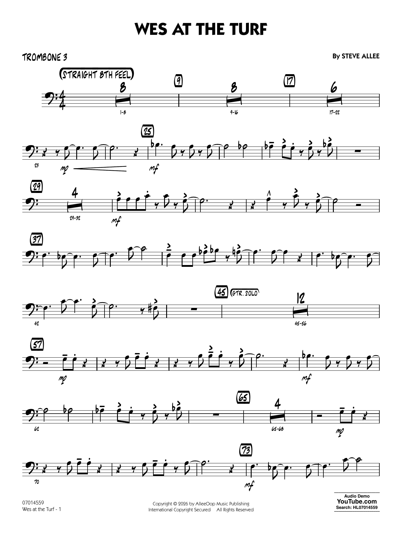 Wes At The Turf - Trombone 3