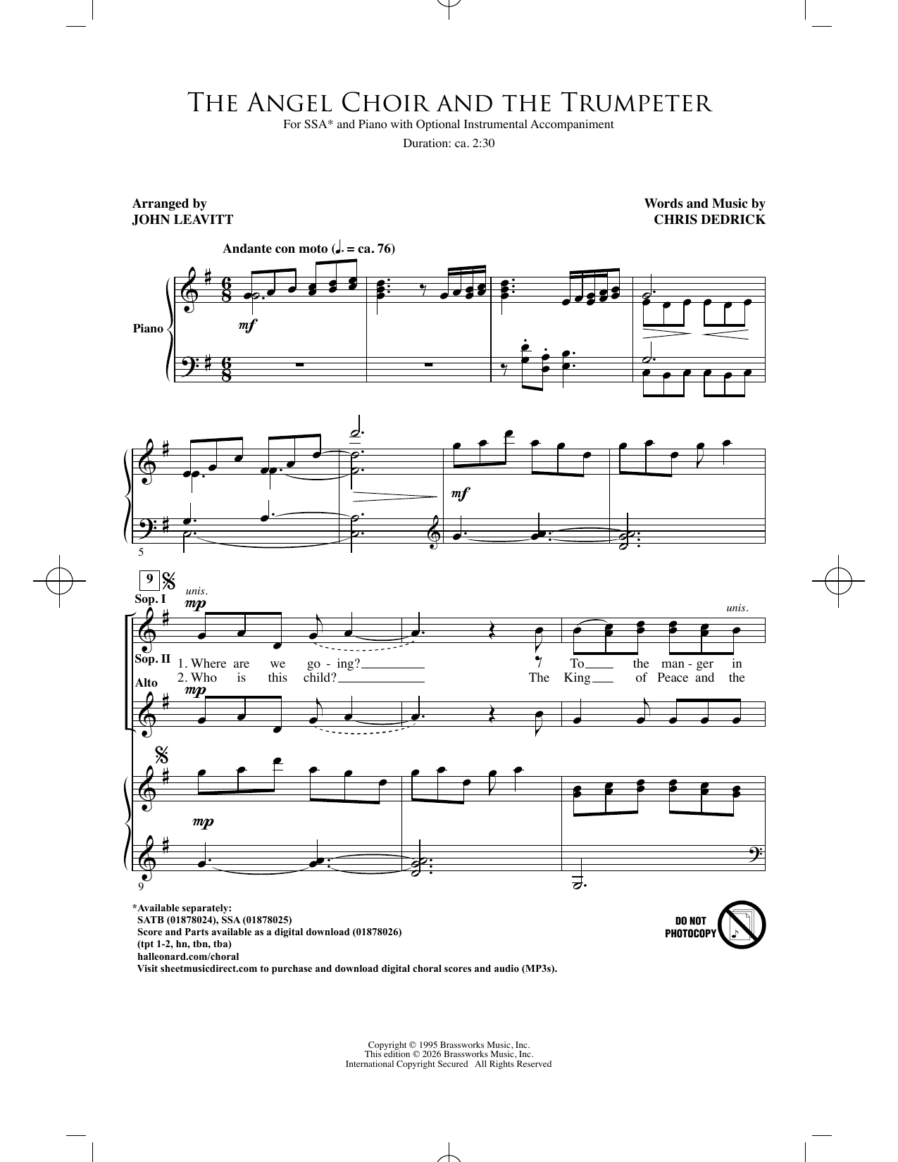 The Angel Choir And The Trumpeter (arr. John Leavitt)