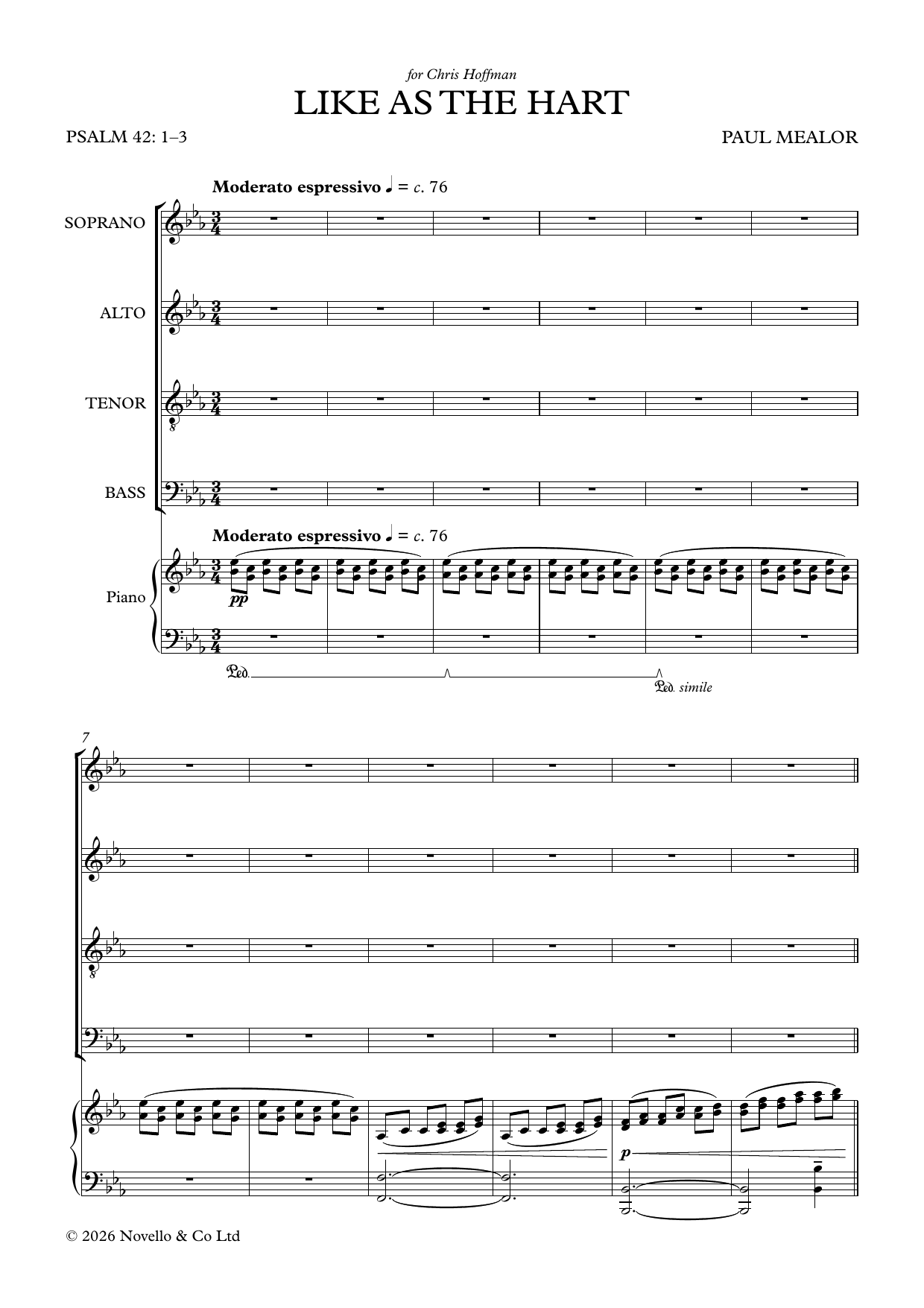Like As The Hart – Paul Mealor – Notenvorschau