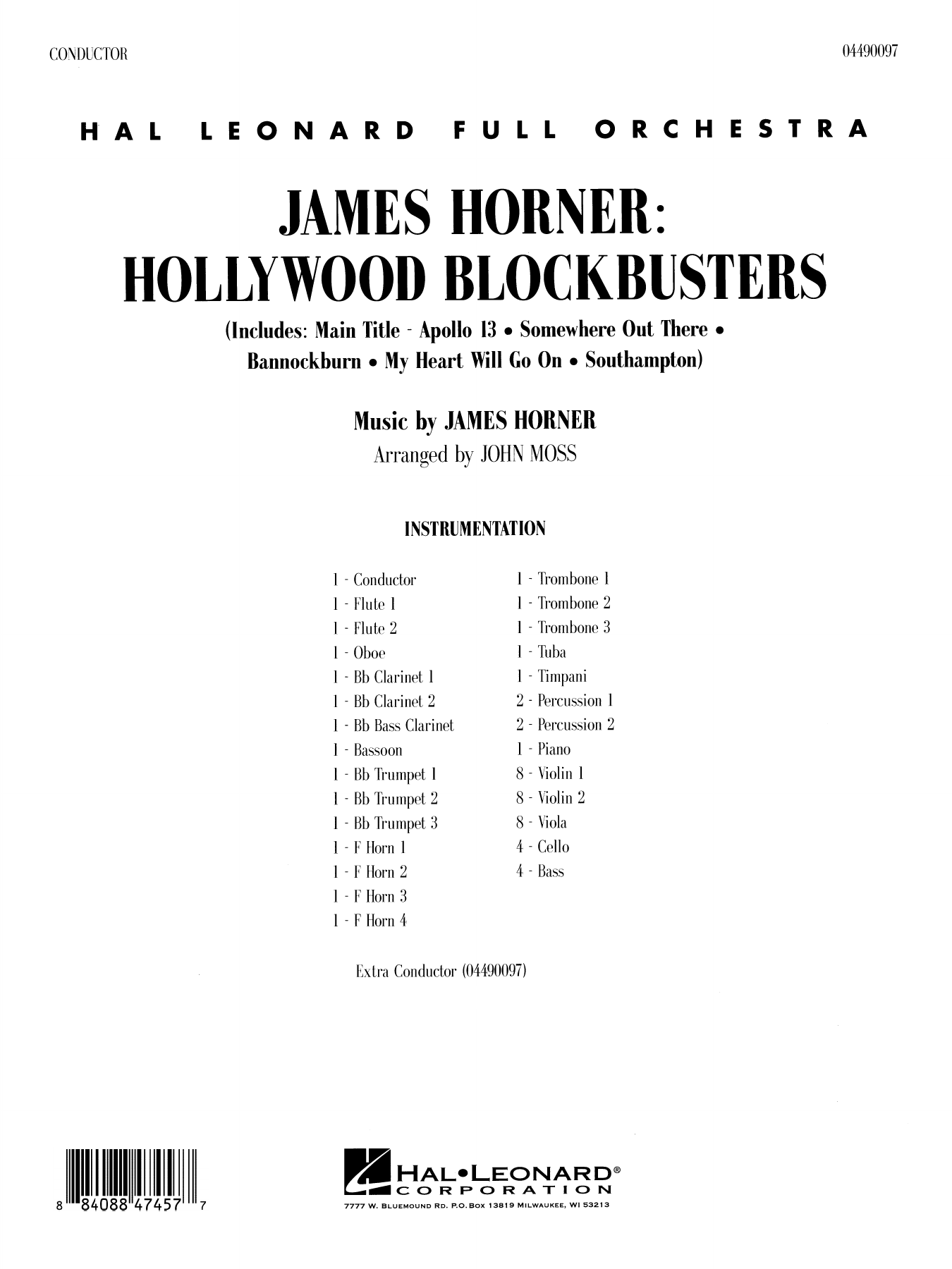 James Horner: Hollywood Blockbusters - Full Score