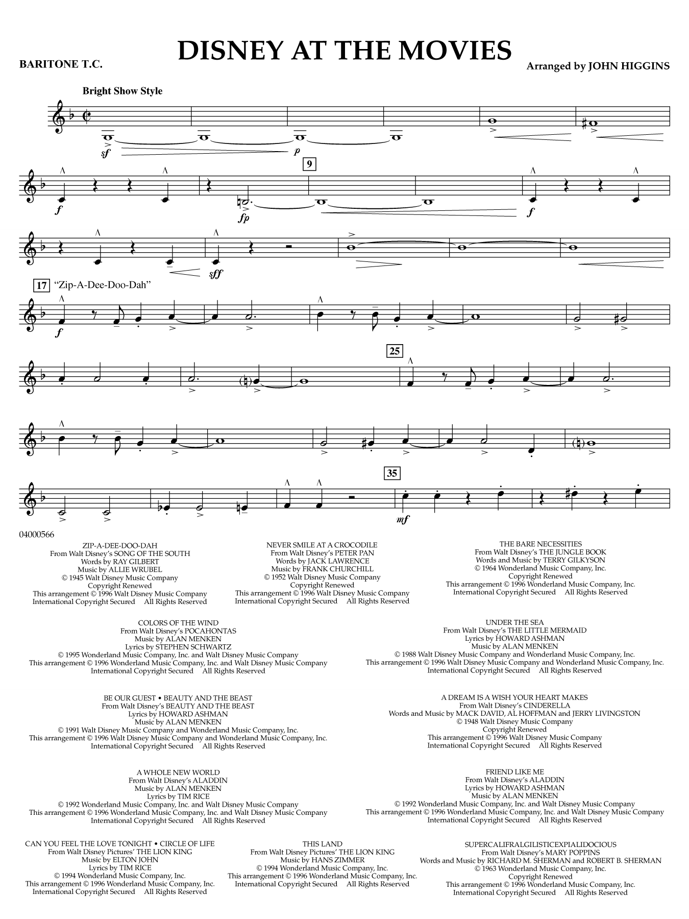 Disney at the Movies - Baritone T.C.