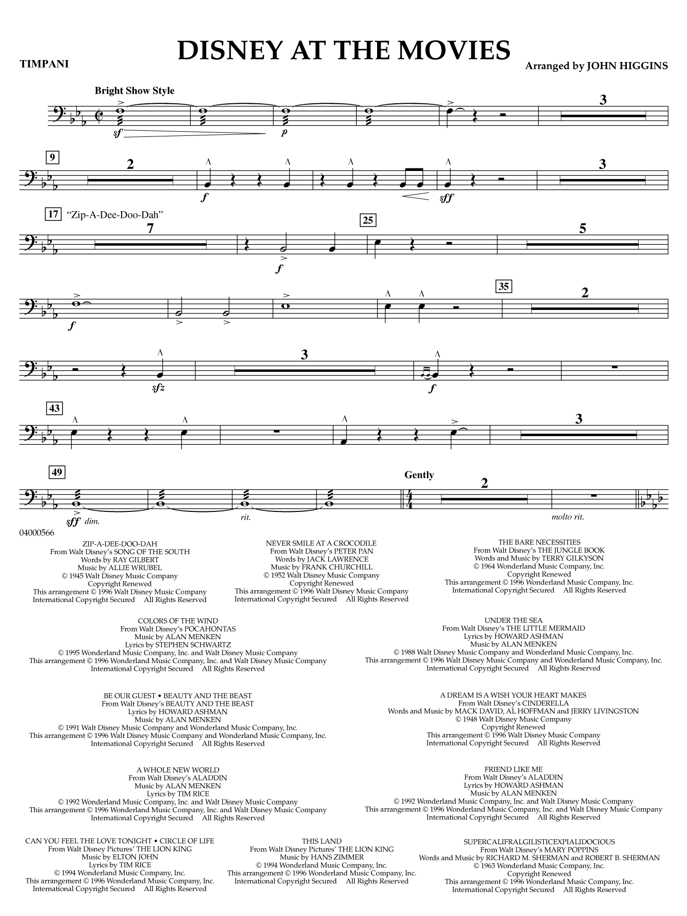 Disney at the Movies - Timpani