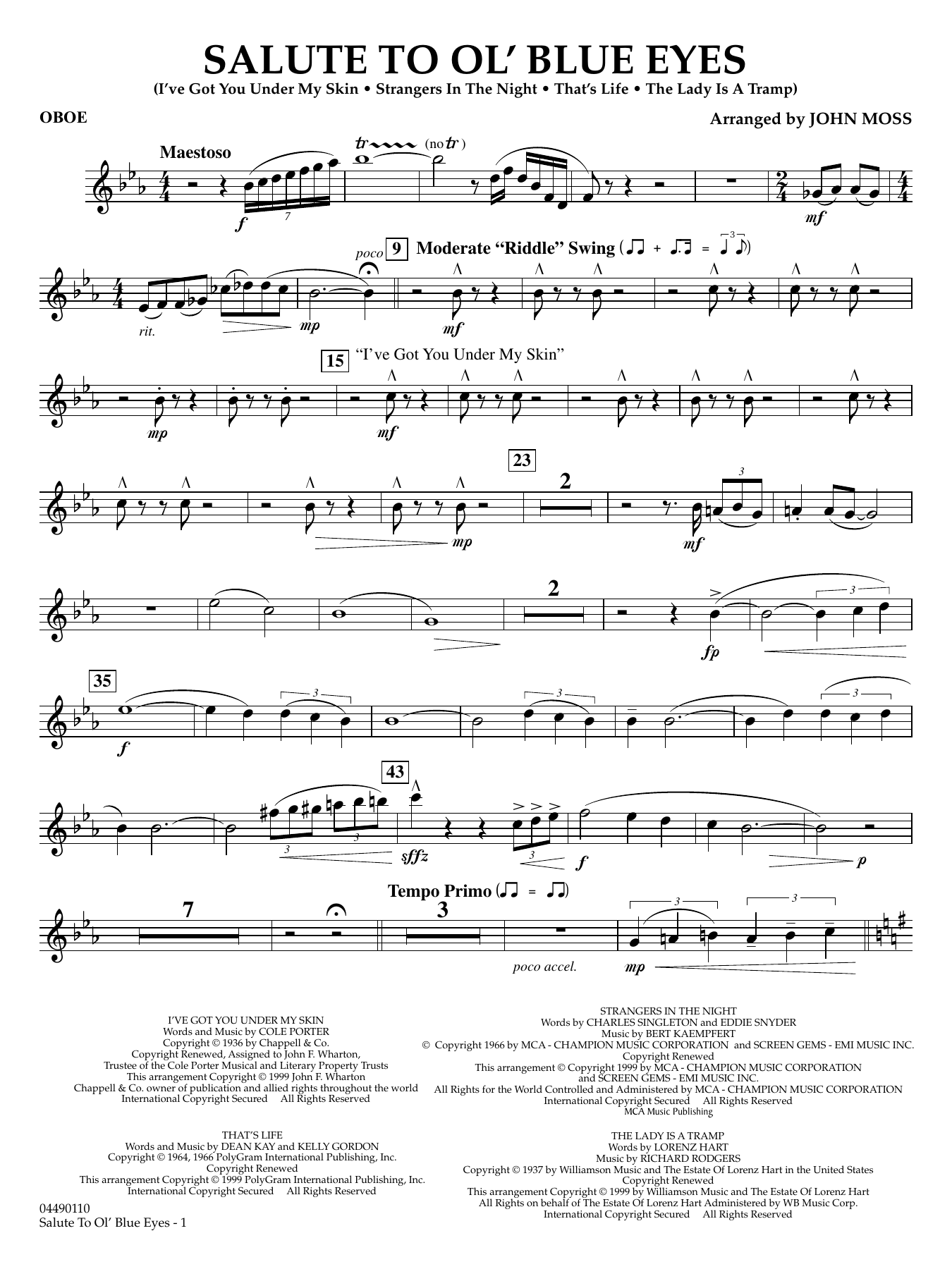 Salute to Ol' Blue Eyes - Oboe