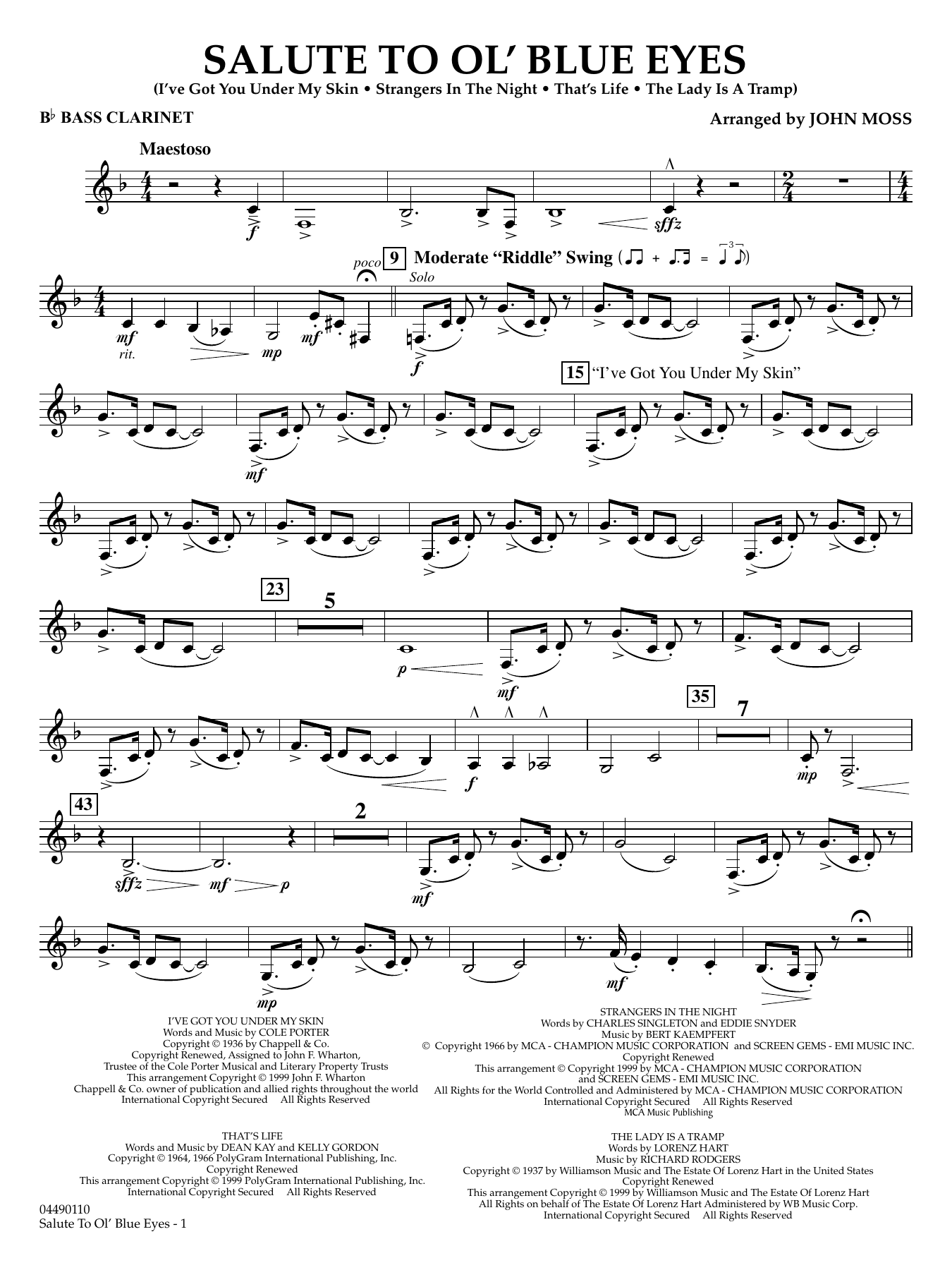 Salute to Ol' Blue Eyes - Bb Bass Clarinet