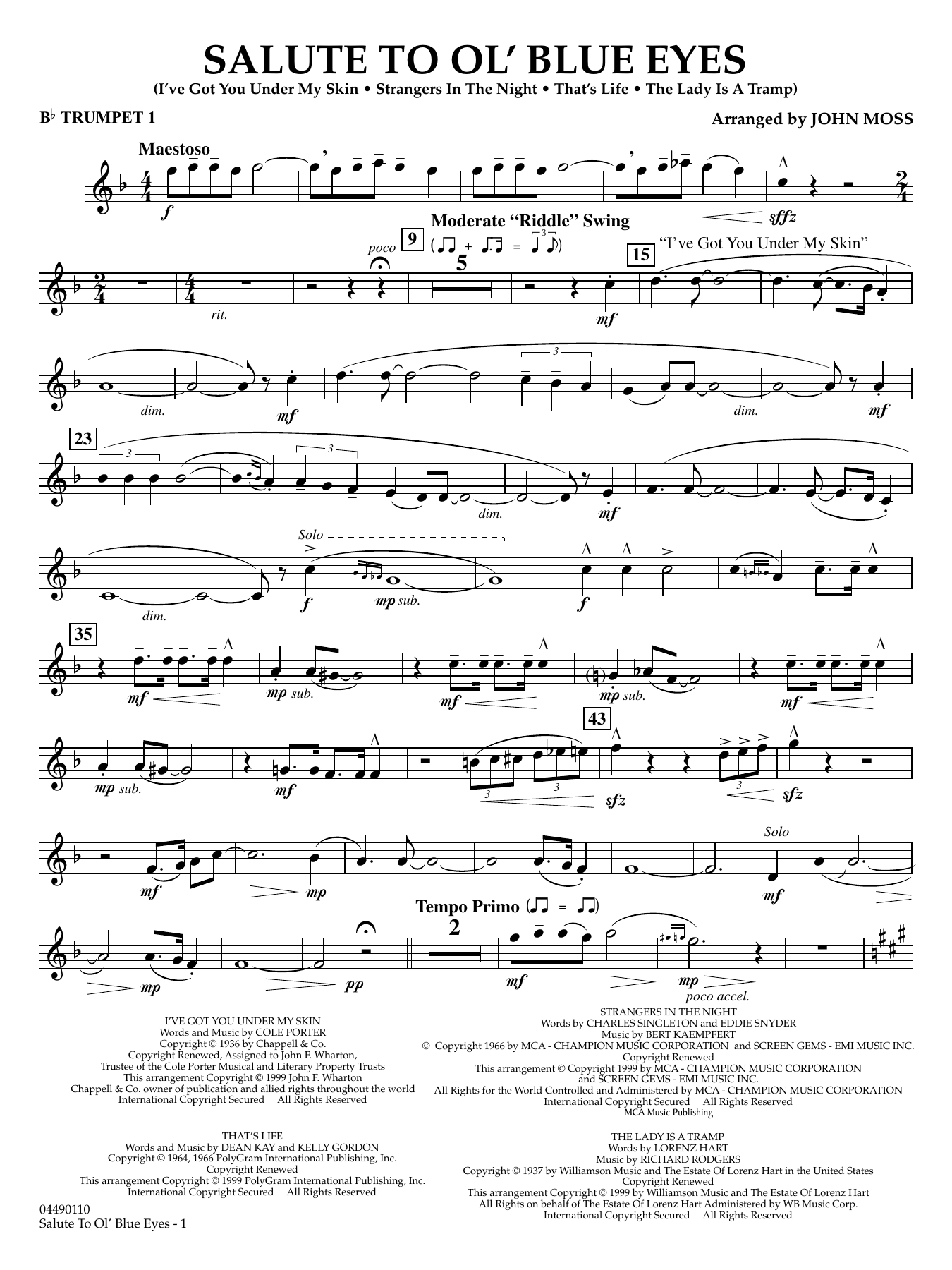 Salute to Ol' Blue Eyes - Bb Trumpet 1