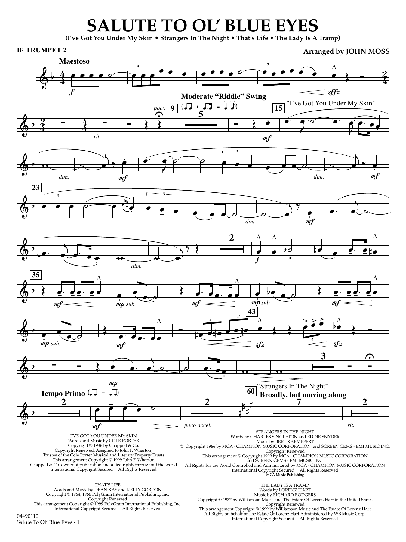 Salute to Ol' Blue Eyes - Bb Trumpet 2