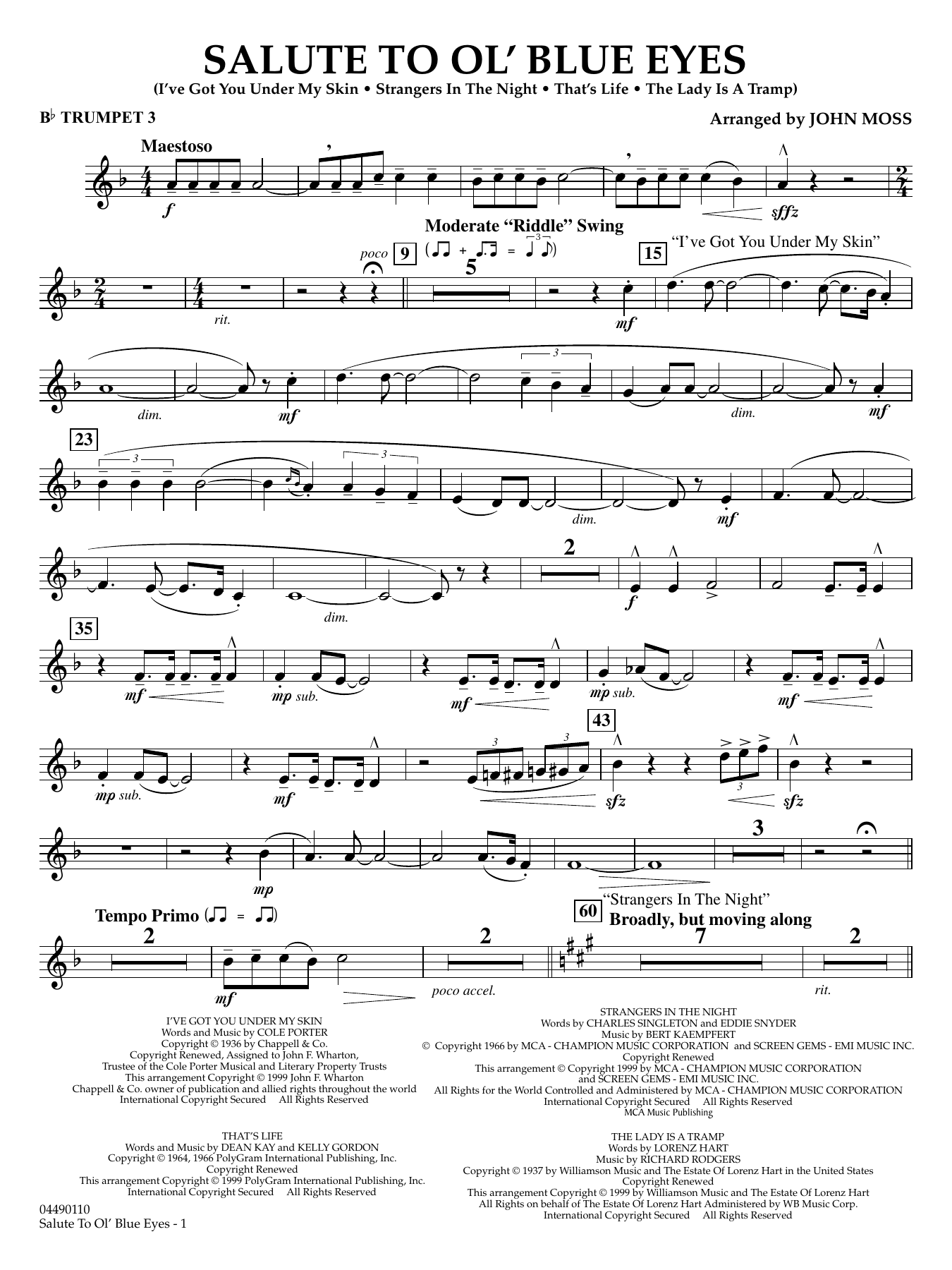 Salute to Ol' Blue Eyes - Bb Trumpet 3