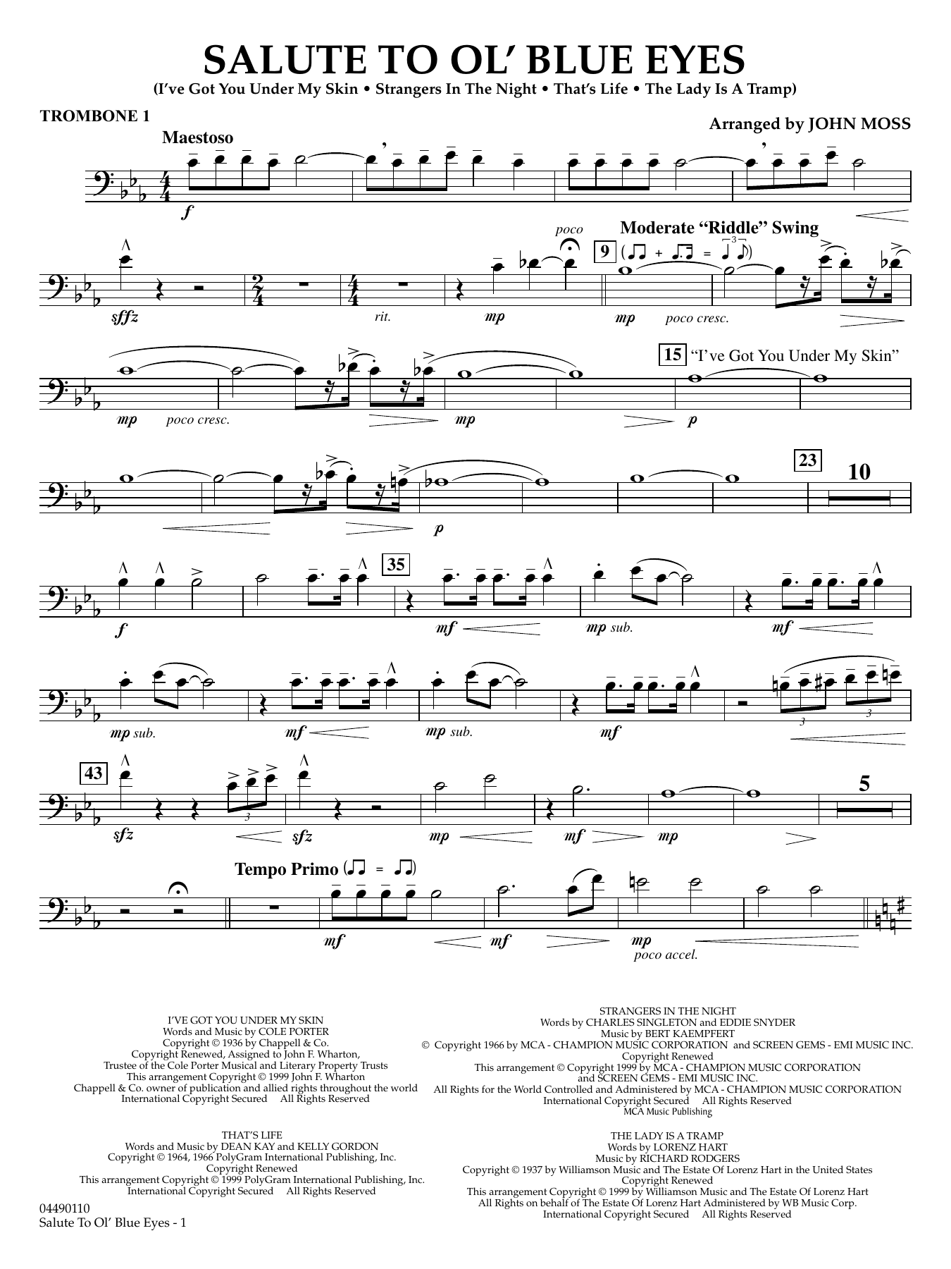 Salute to Ol' Blue Eyes - Trombone 1