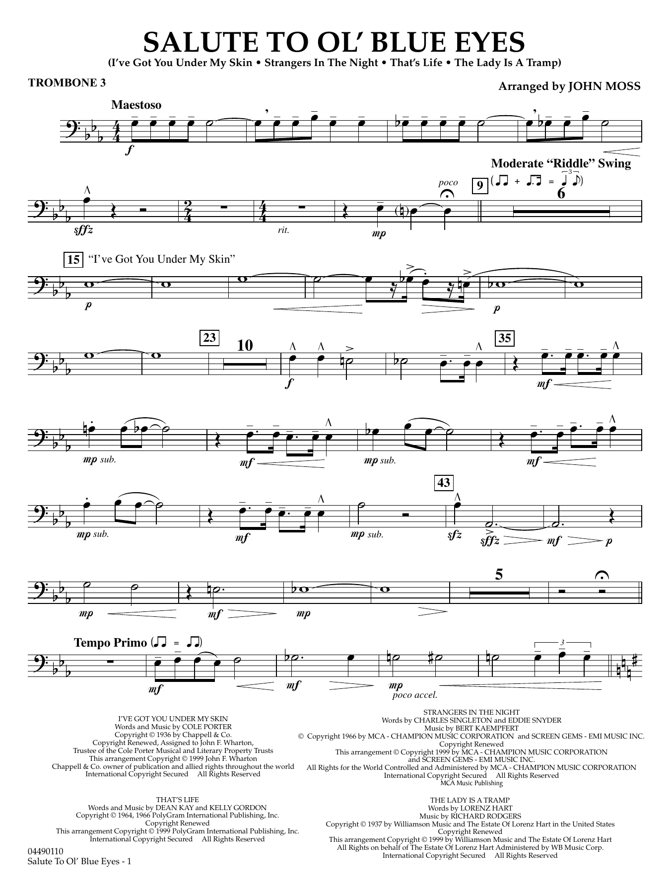 Salute to Ol' Blue Eyes - Trombone 3
