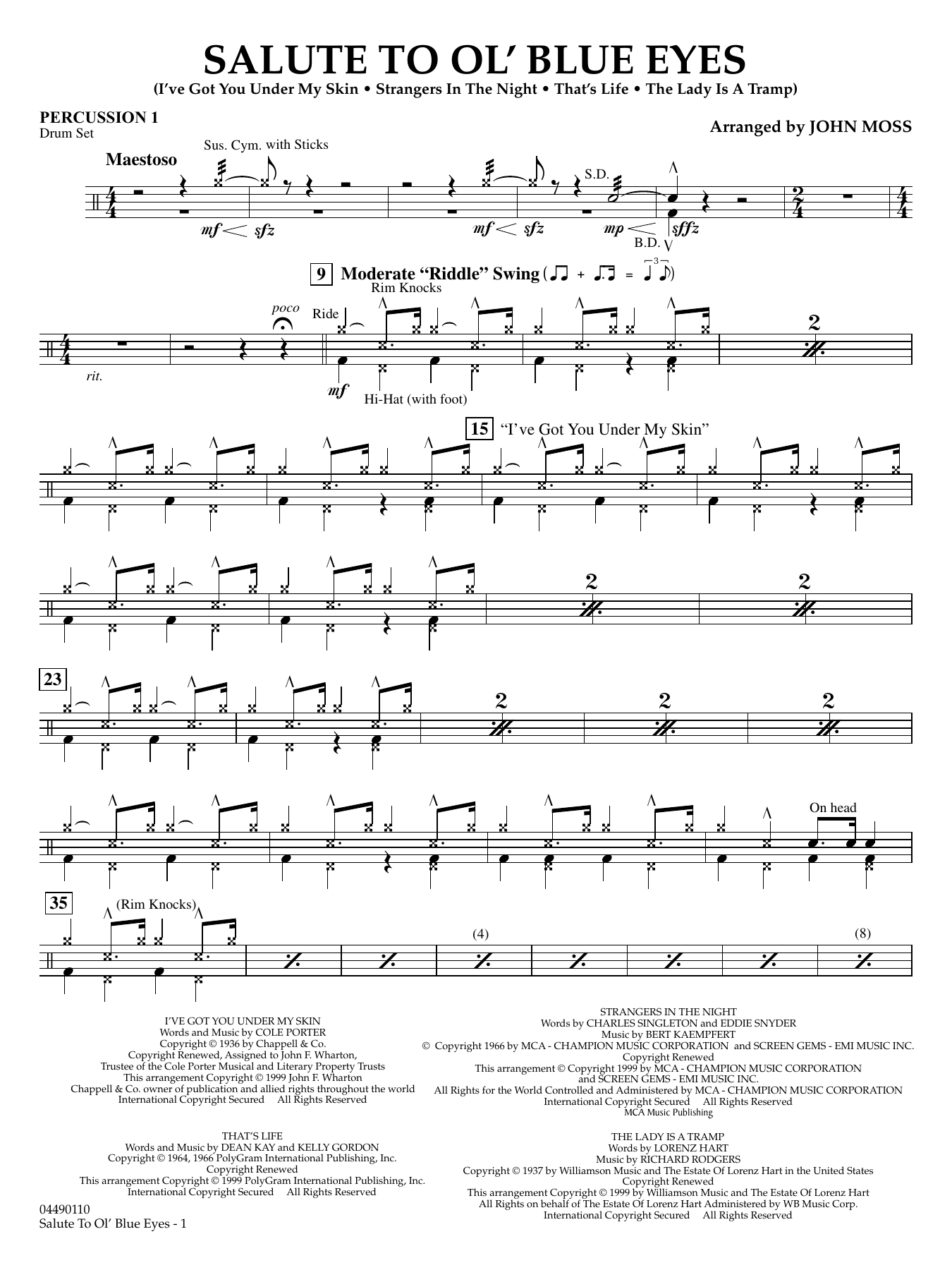 Salute to Ol' Blue Eyes - Percussion 1