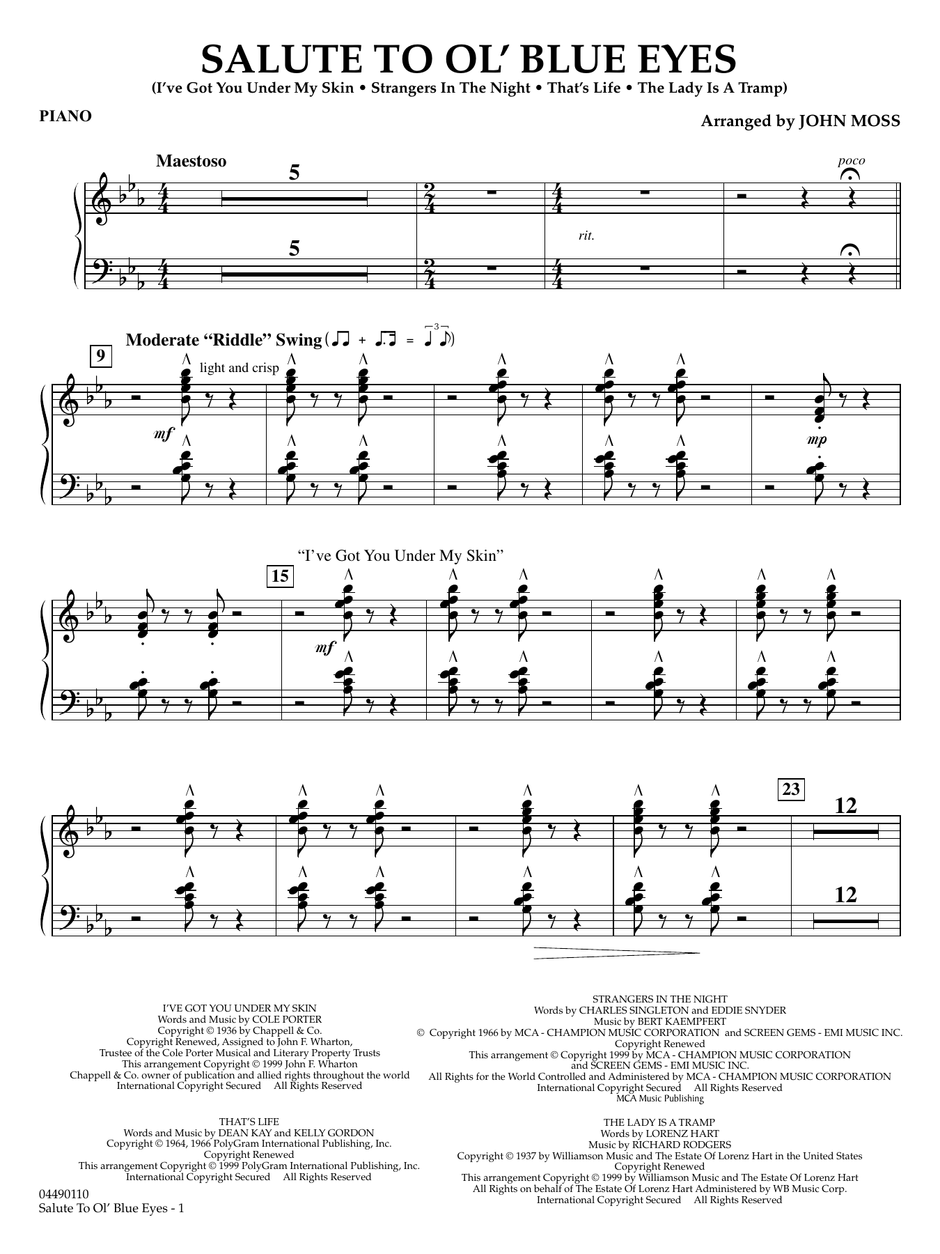 Salute to Ol' Blue Eyes - Piano