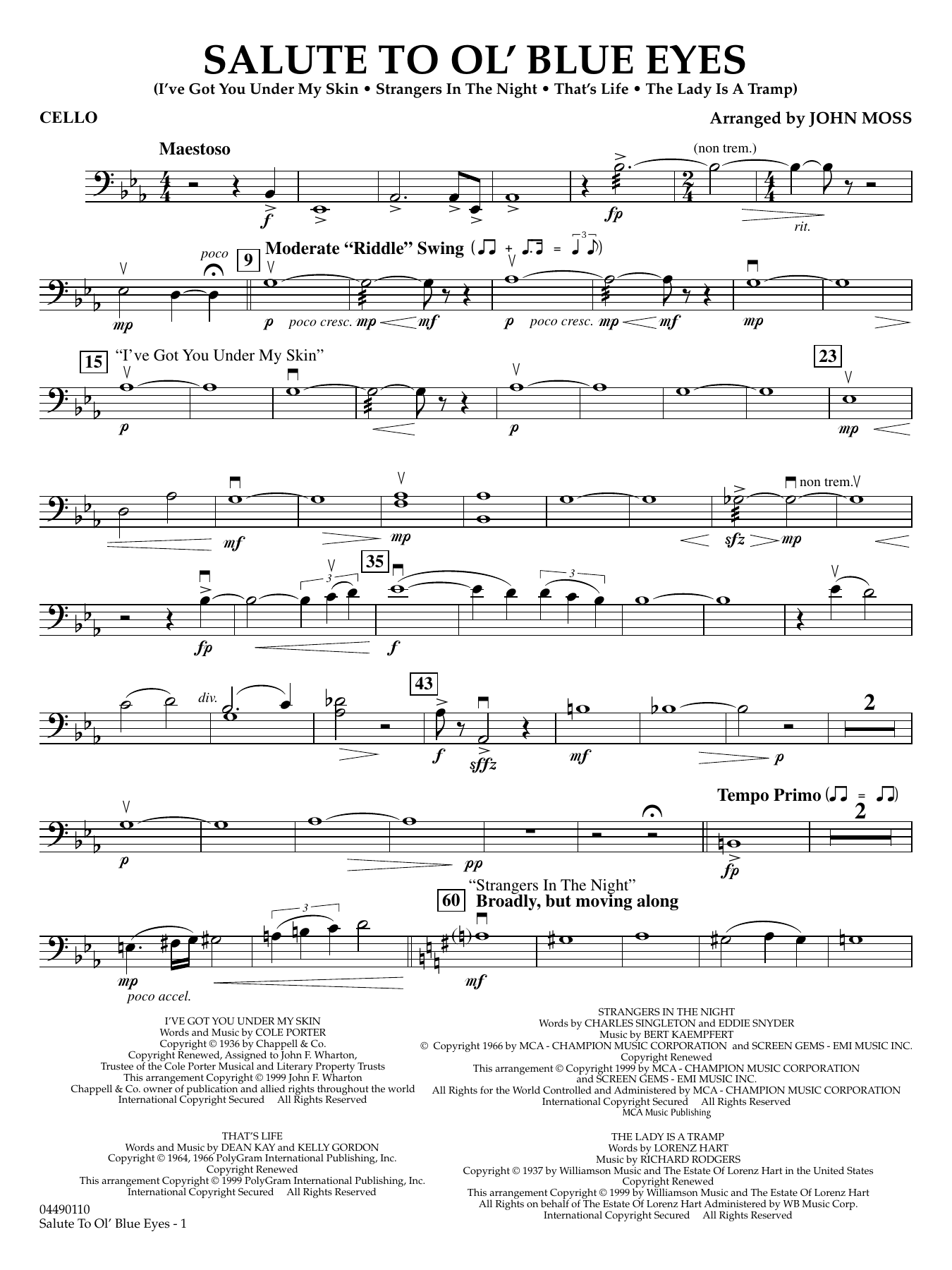 Salute to Ol' Blue Eyes - Cello