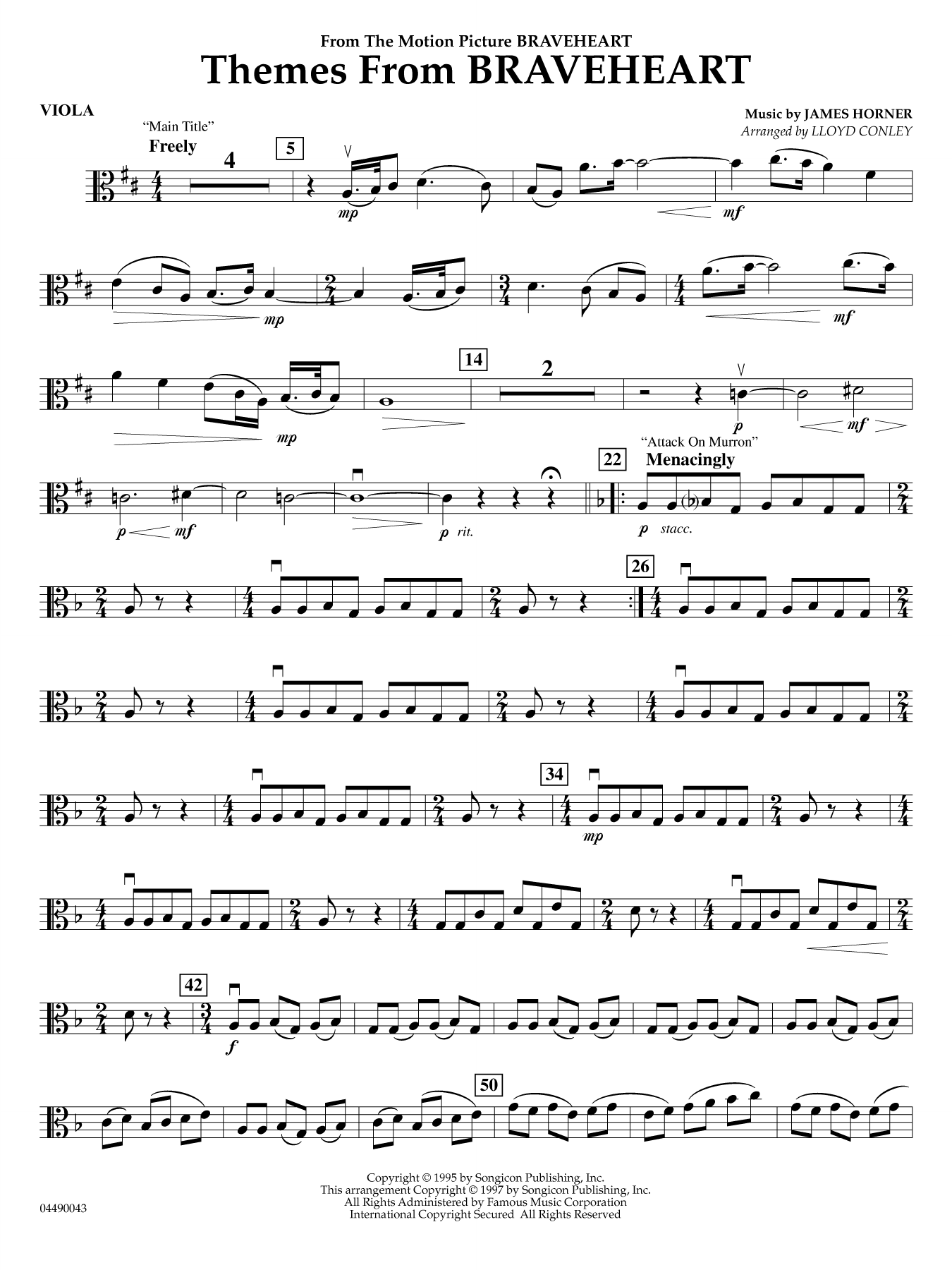 Themes from Braveheart - Viola