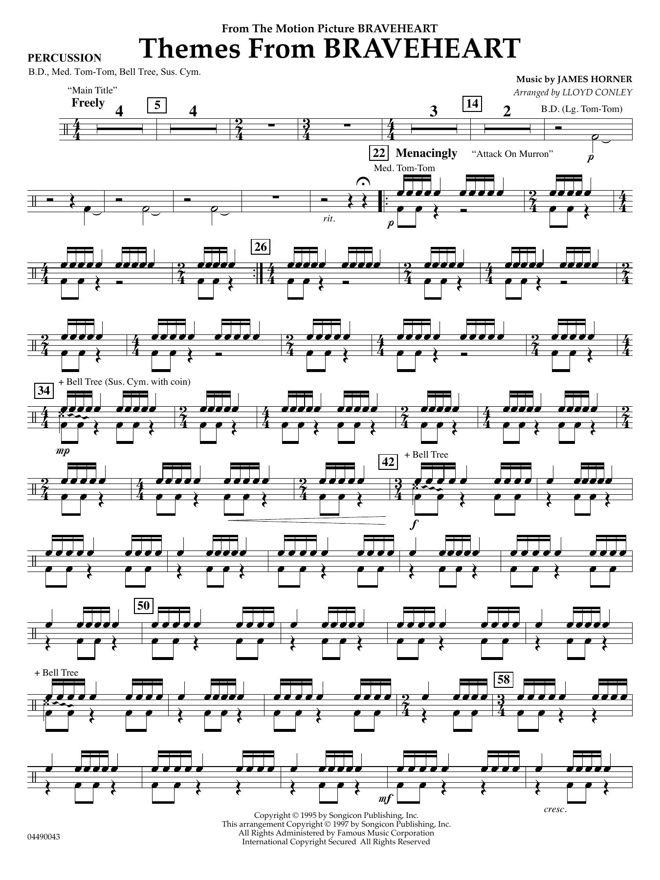 Themes from Braveheart - Percussion