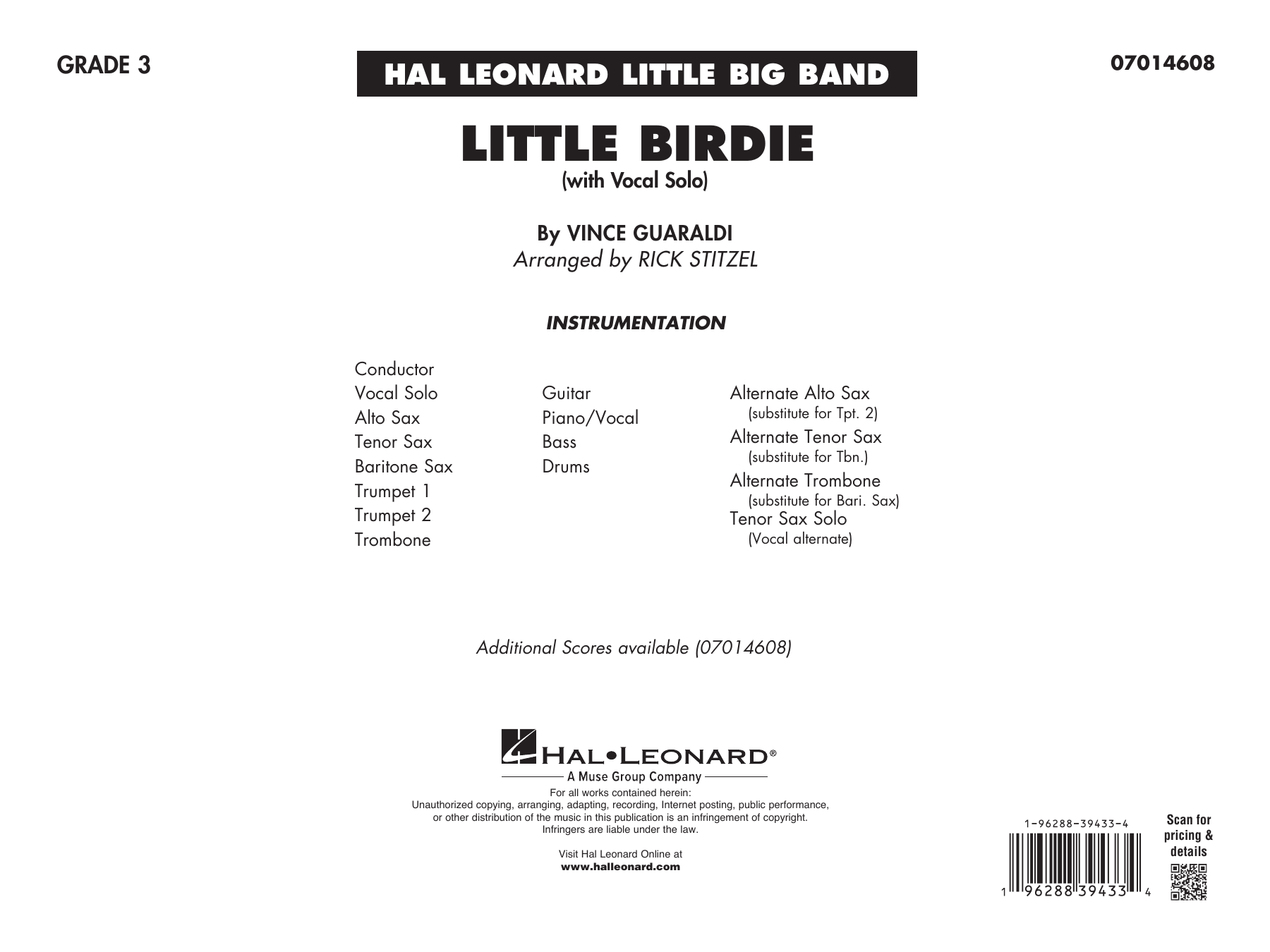Little Birdie (with Vocal Solo) (arr. Rick Stitzel) - Full Score