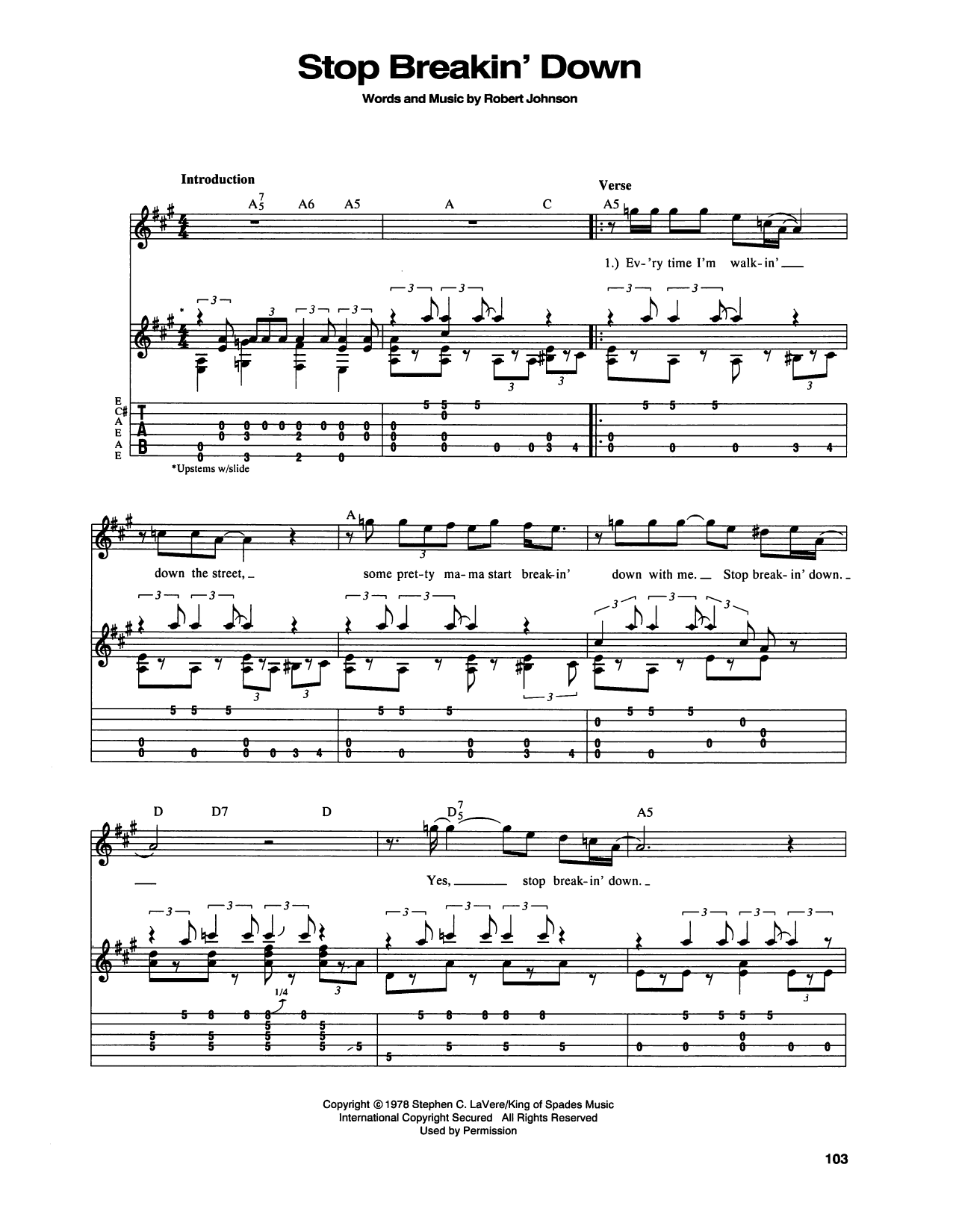 Stop Breakin' Down Blues