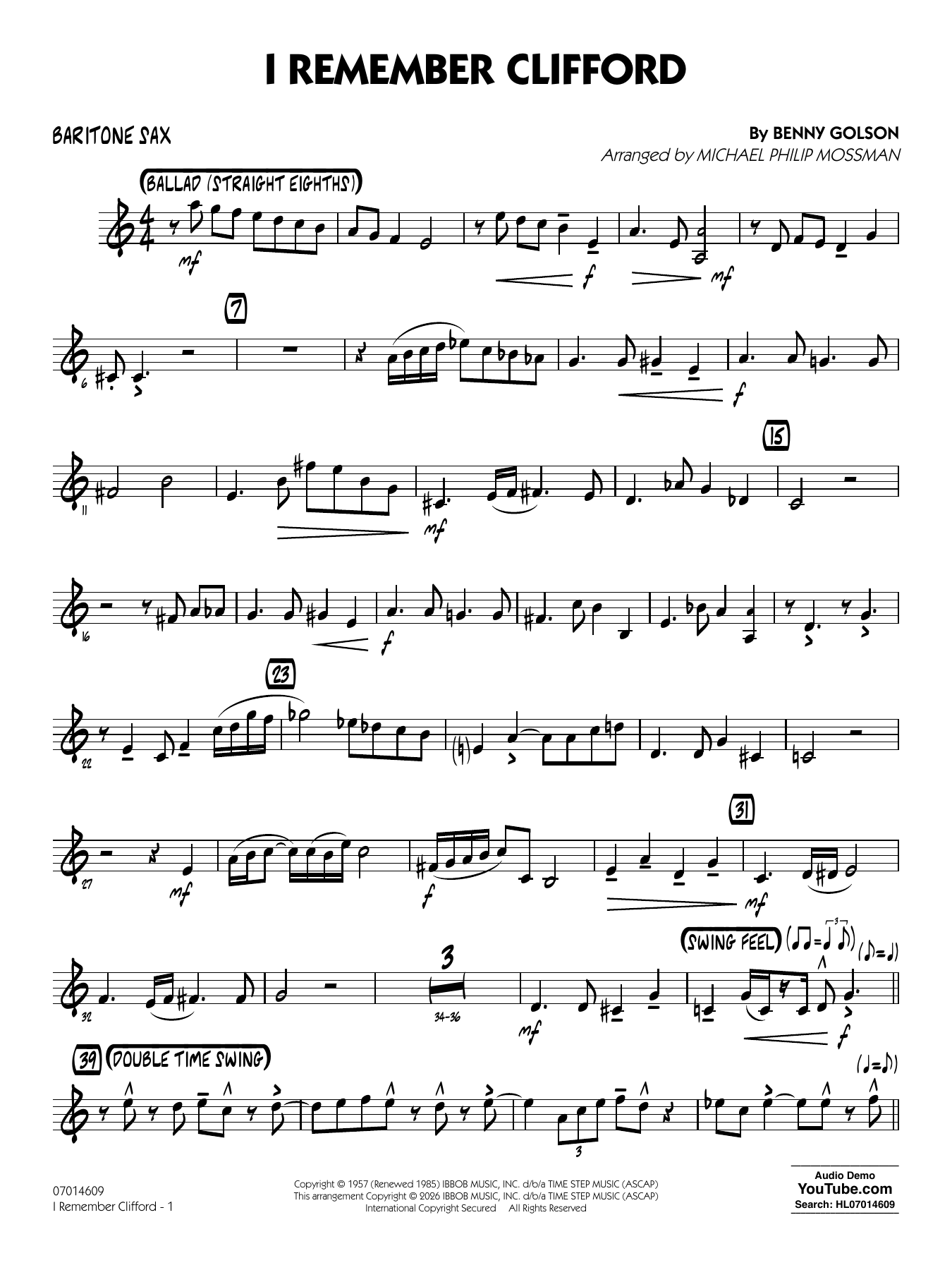 I Remember Clifford - Baritone Sax
