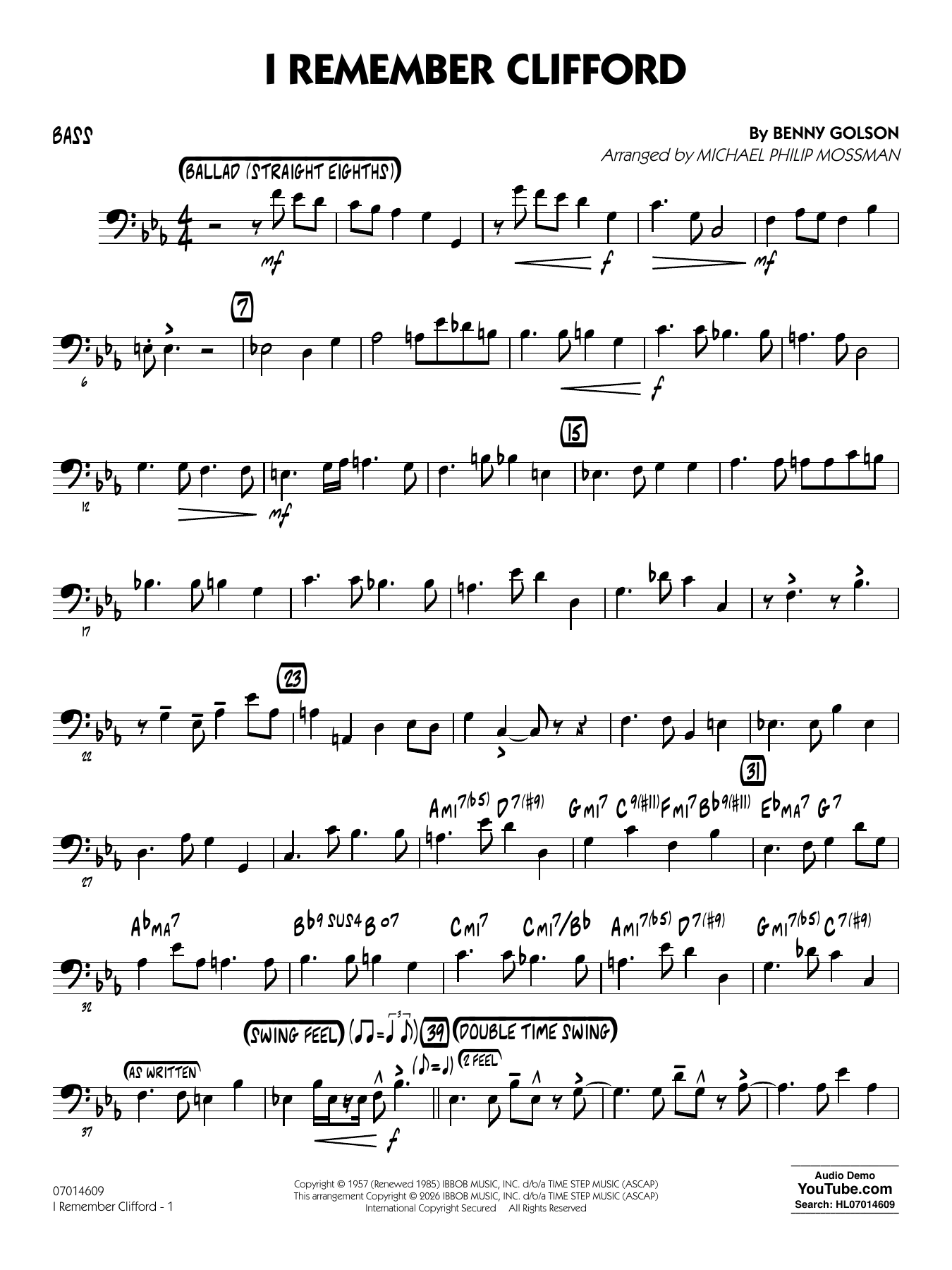 I Remember Clifford - Bass