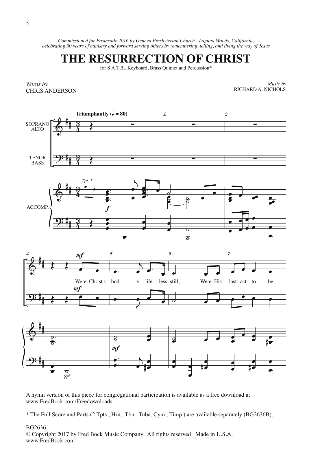 The Resurrection of Christ – Richard Nichols – Notenvorschau