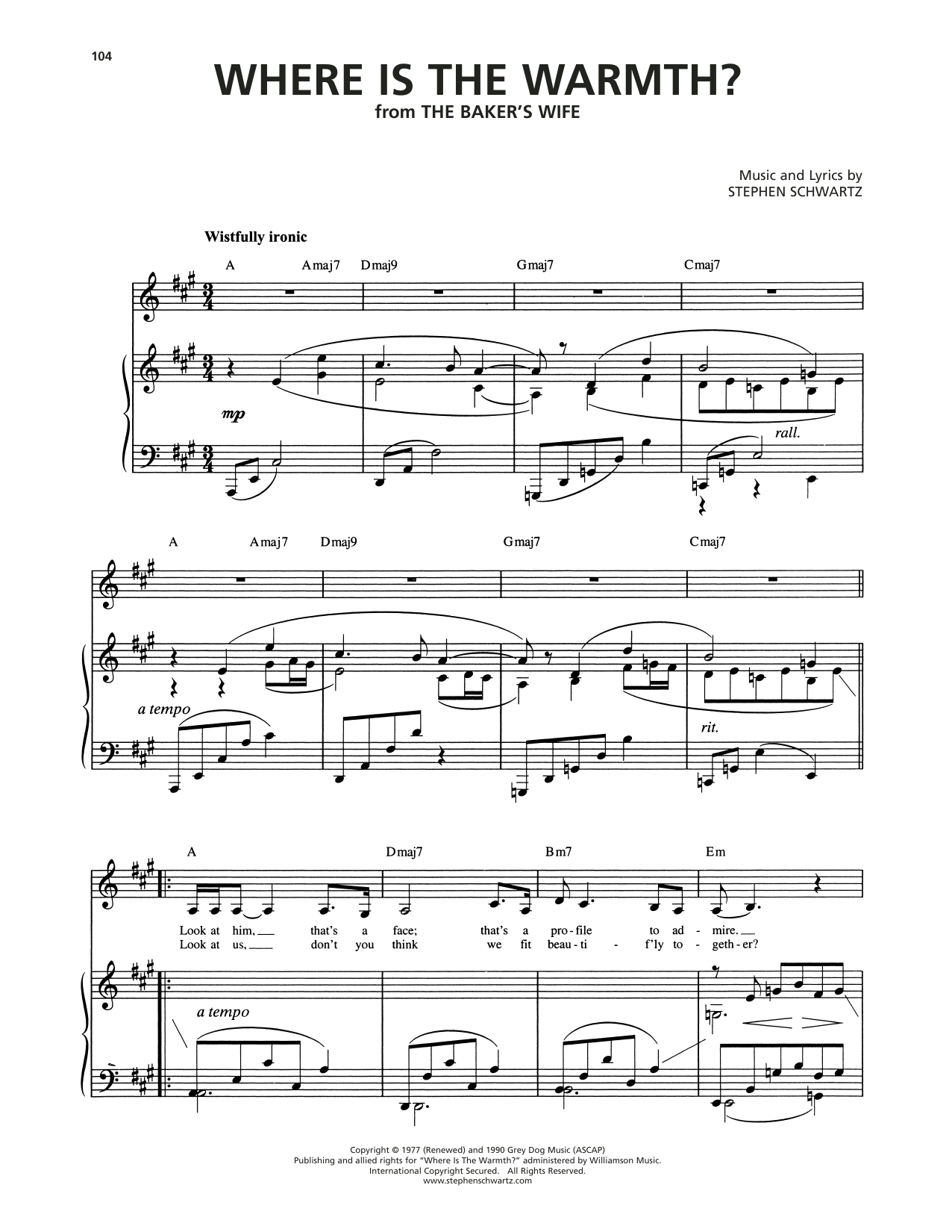 Where Is The Warmth? (from The Baker's Wife)