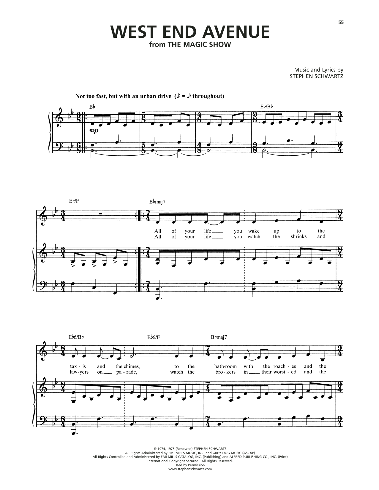 West End Avenue (from The Magic Show)