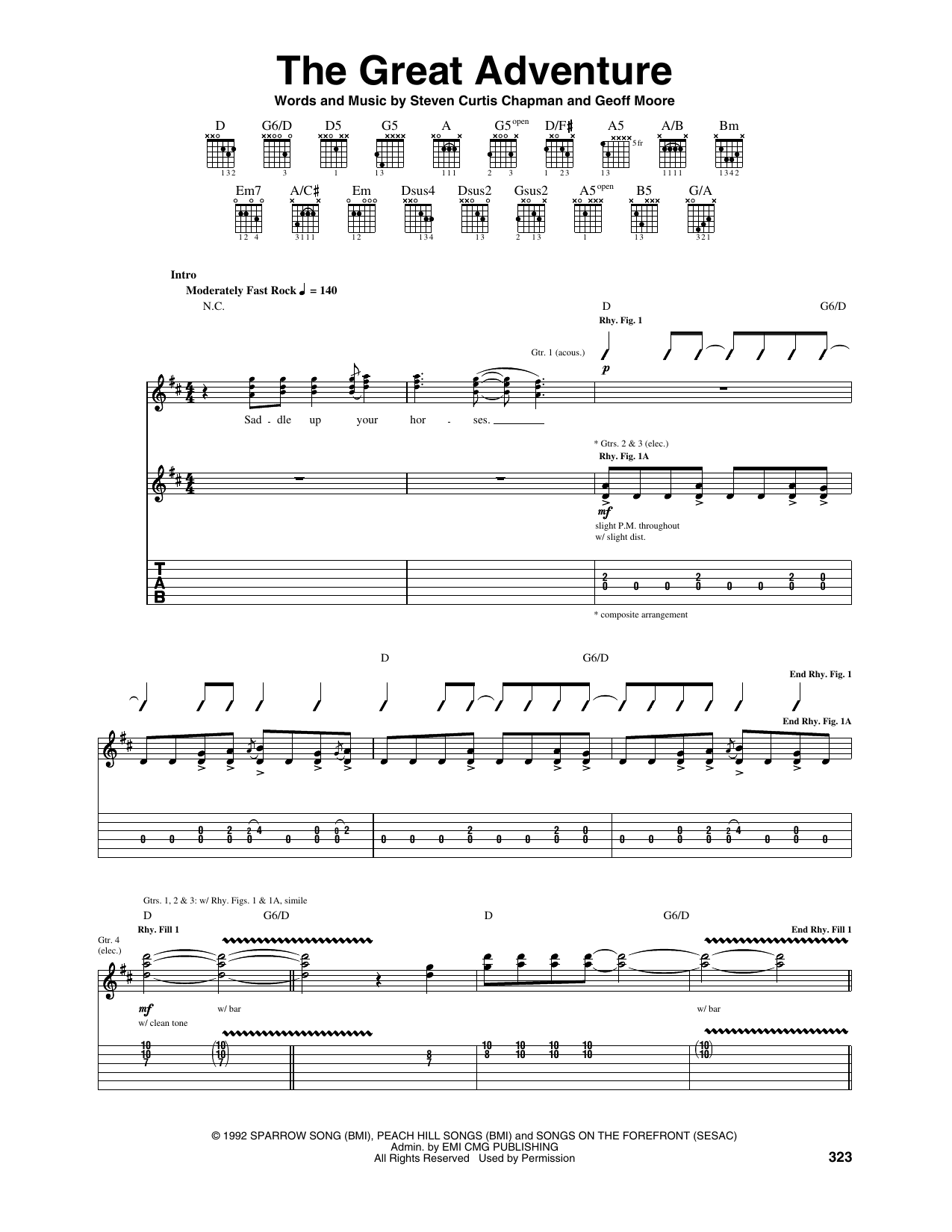 The Great Adventure: Guitar Tab