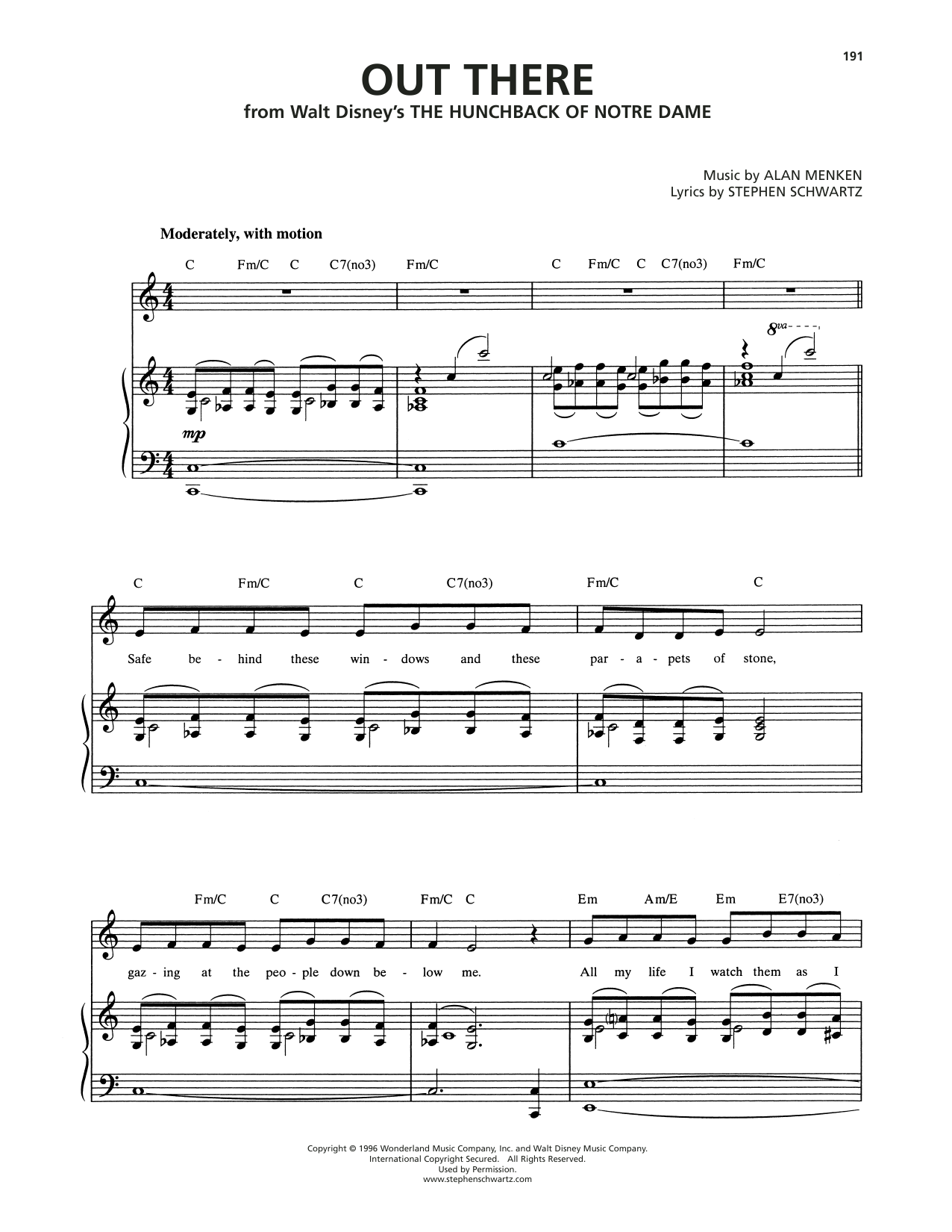 Out There (from The Hunchback of Notre Dame)