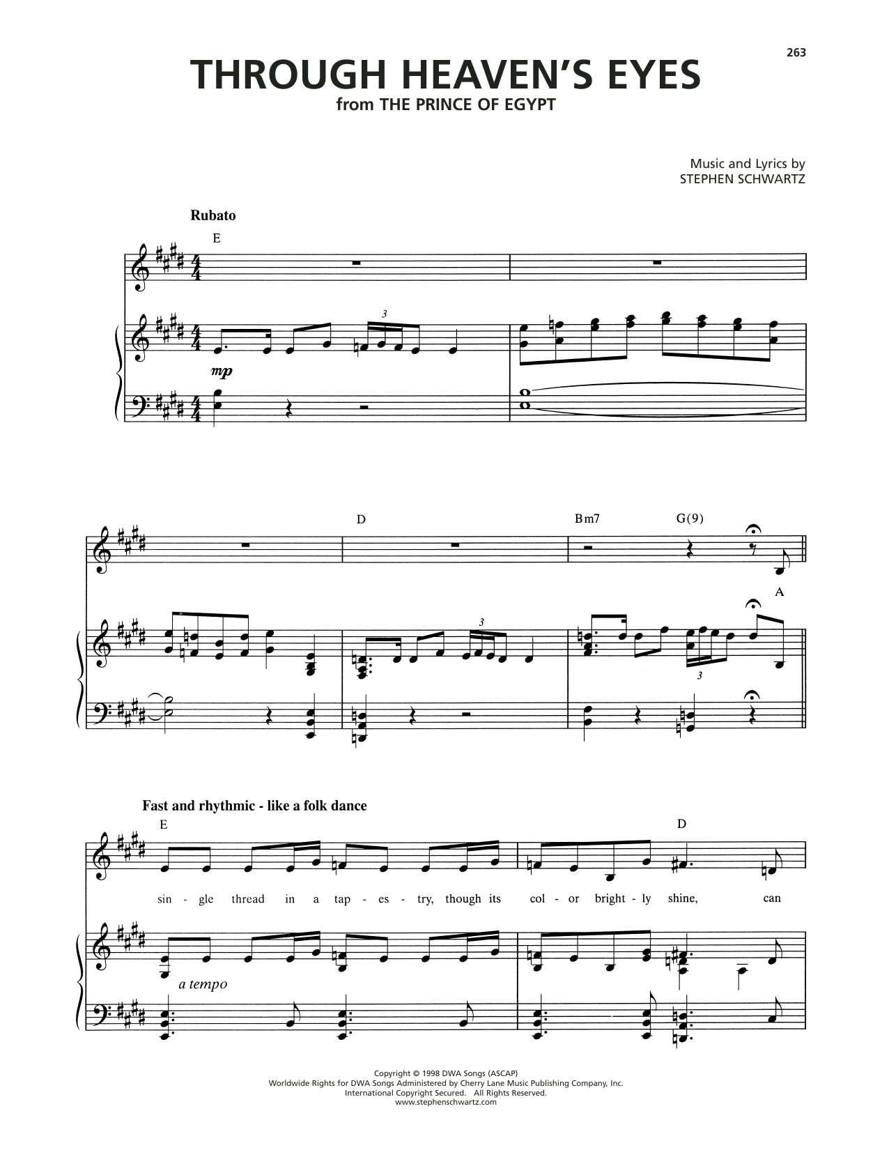 Through Heaven's Eyes (from The Prince Of Egypt)