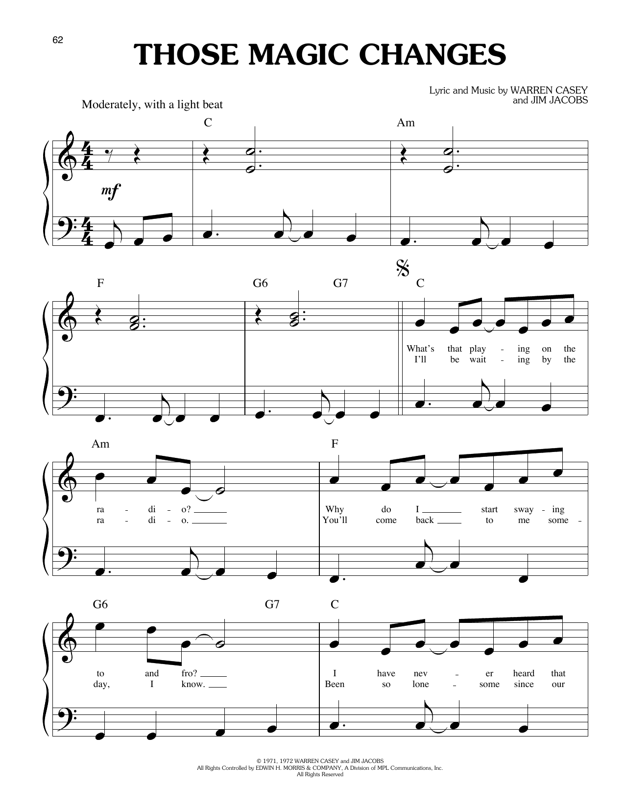 Those Magic Changes (from Grease)