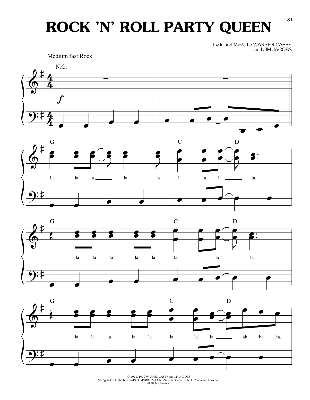 Rock 'N' Roll Party Queen (from Grease)