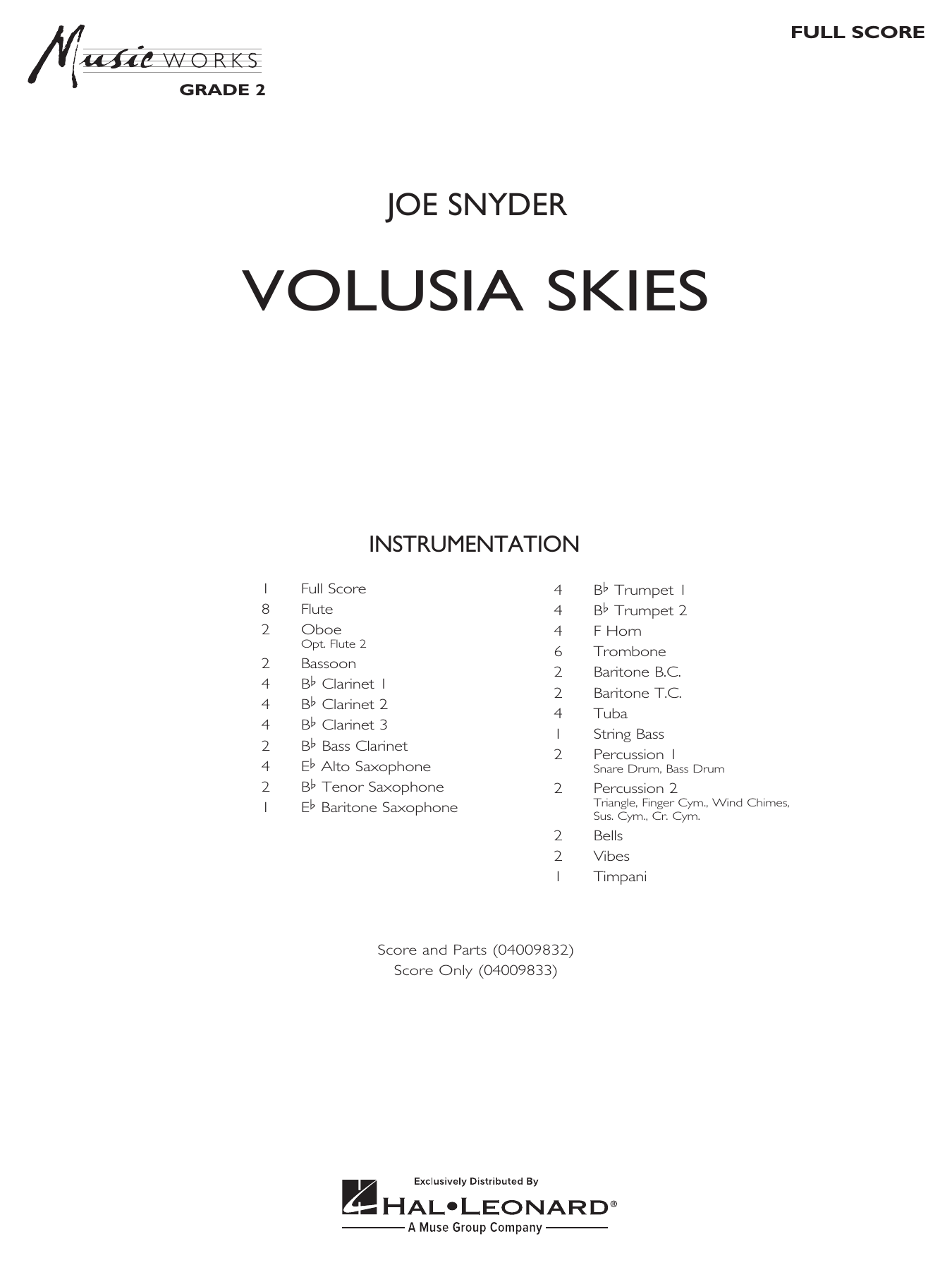 Volusia Skies - Full Score