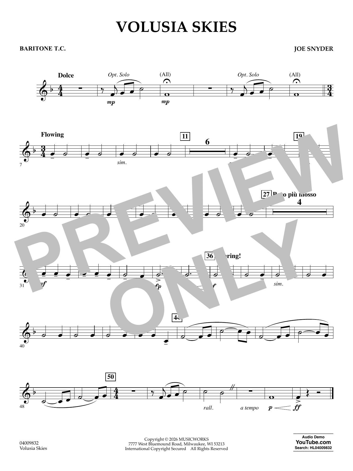 Volusia Skies - Baritone T.C.