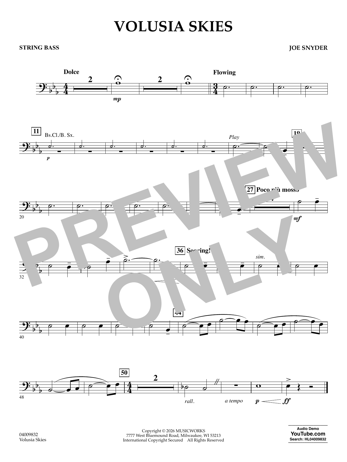 Volusia Skies - String Bass