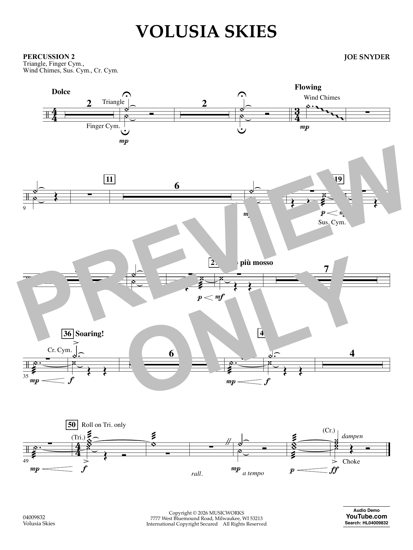 Volusia Skies - Percussion 2