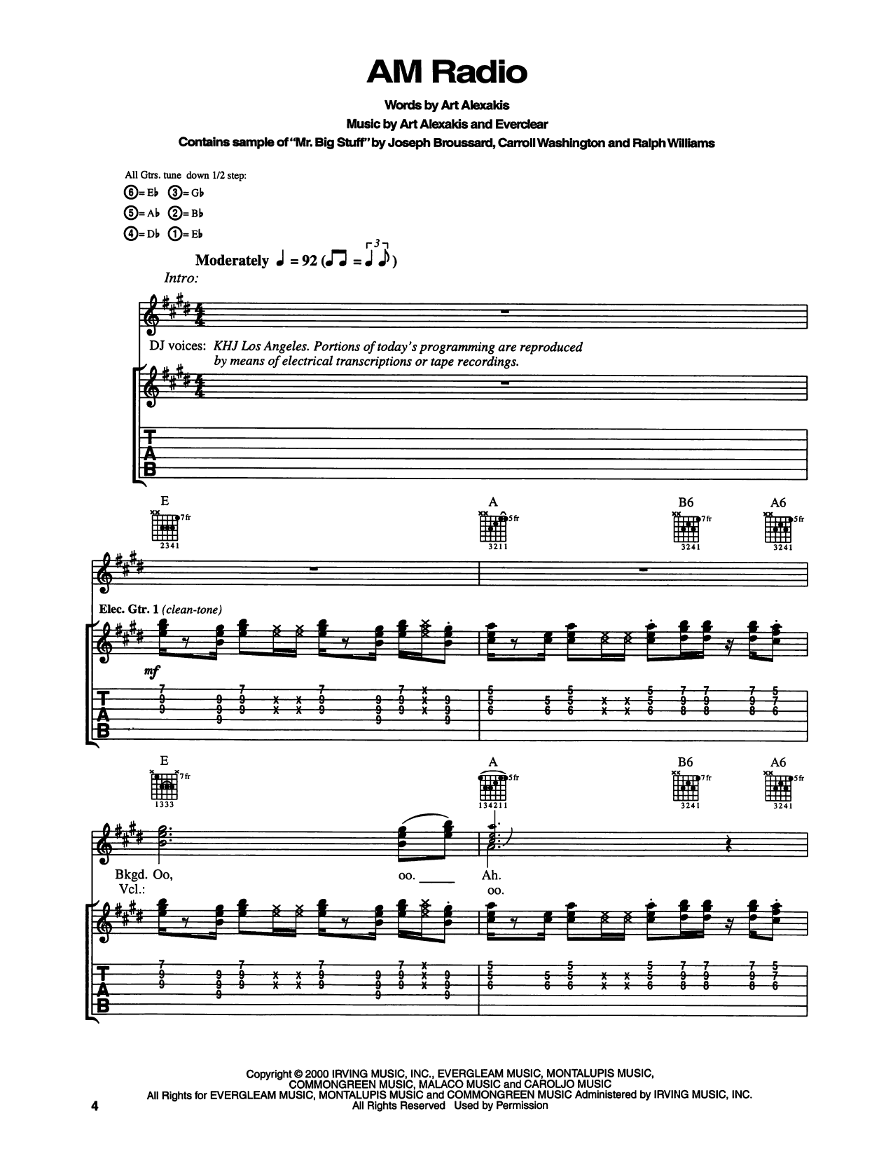 AM Radio: Guitar Tab