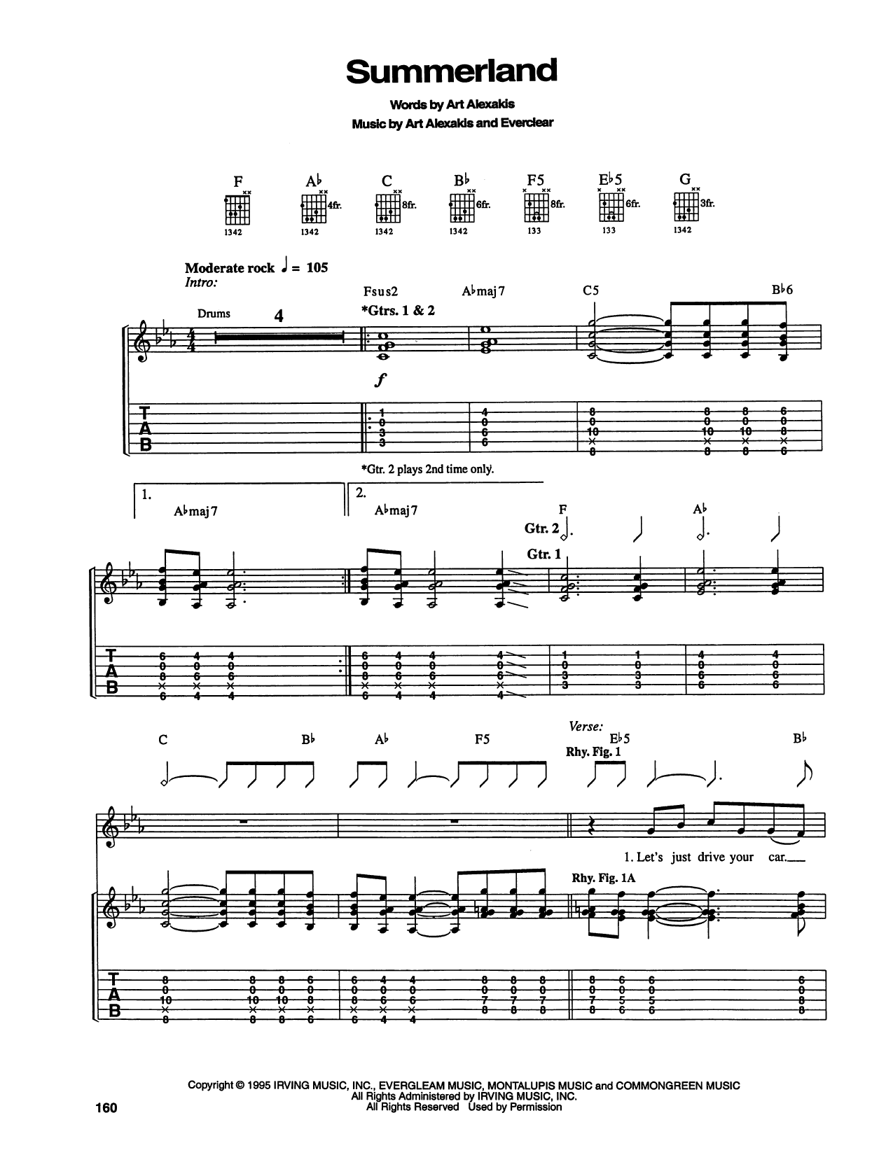 Summerland: Guitar Tab