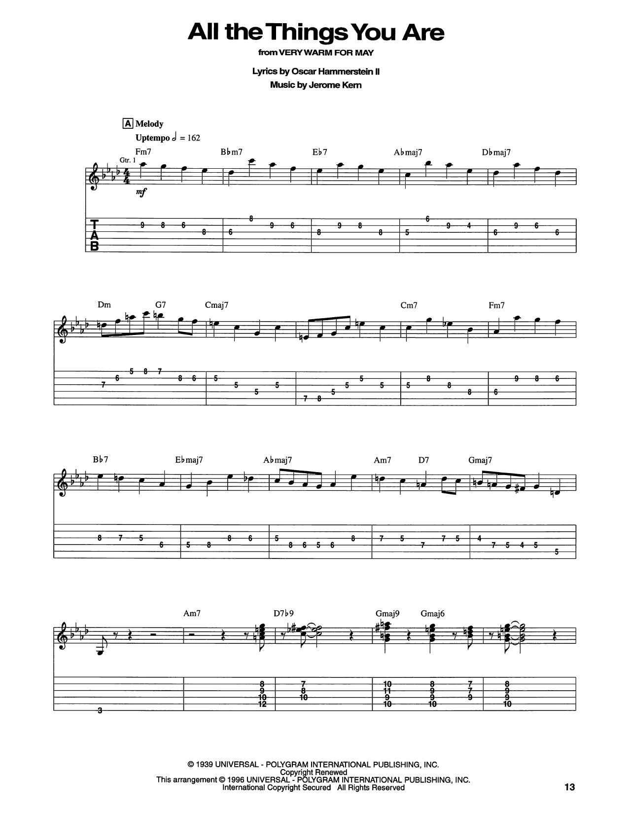 All The Things You Are (from Very Warm For May) (arr. Jack Grassel)