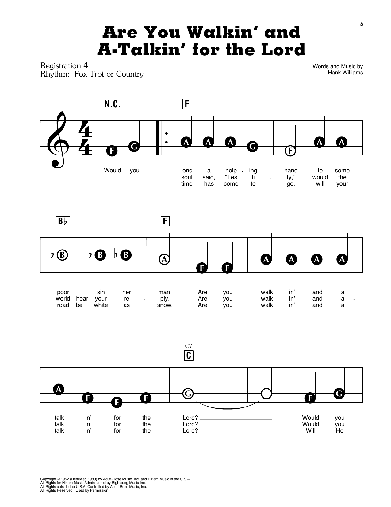 Are You Walkin' And A-Talkin' For The Lord: E-Z Play Today