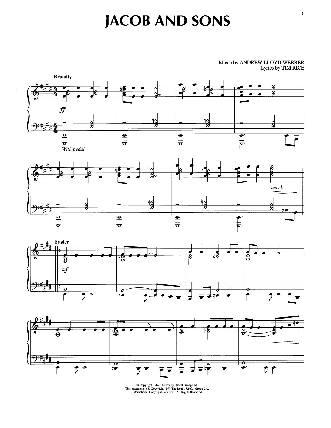 Jacob And Sons (from Joseph And The Amazing Technicolor Dreamcoat)